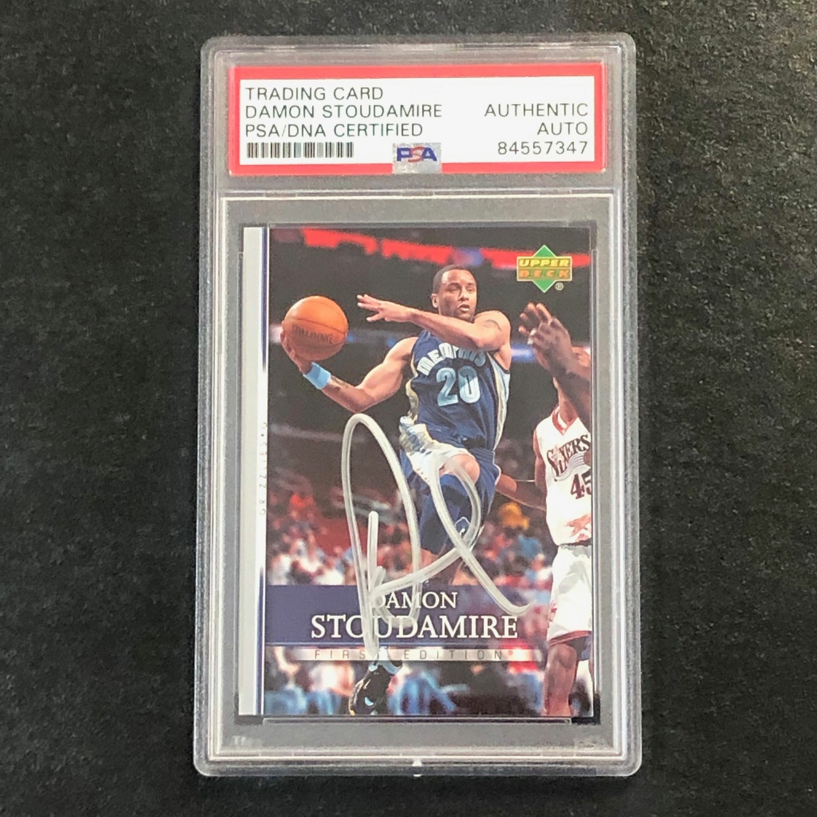 2007-08 UPPER DECK FIRST EDITION #17 DAMON STOUDAMIRE SIGNED CARD AUTO PSA SLABB COLLECTIBLE MEMORABILIA
