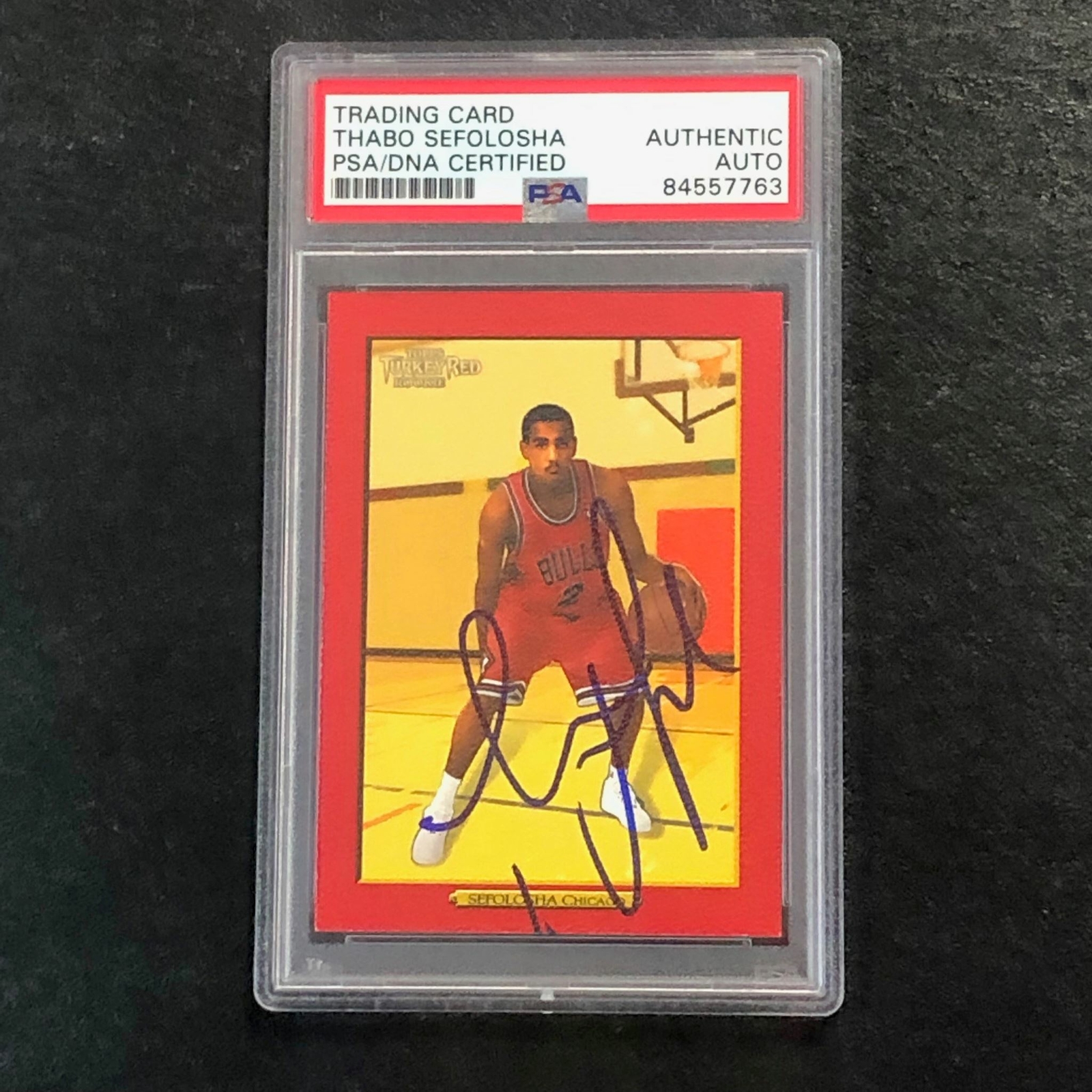 2006-07 Topps Turkey Red #193 Thabo Sefolosha Signed Card Auto PSA/DNA Slabbed B
