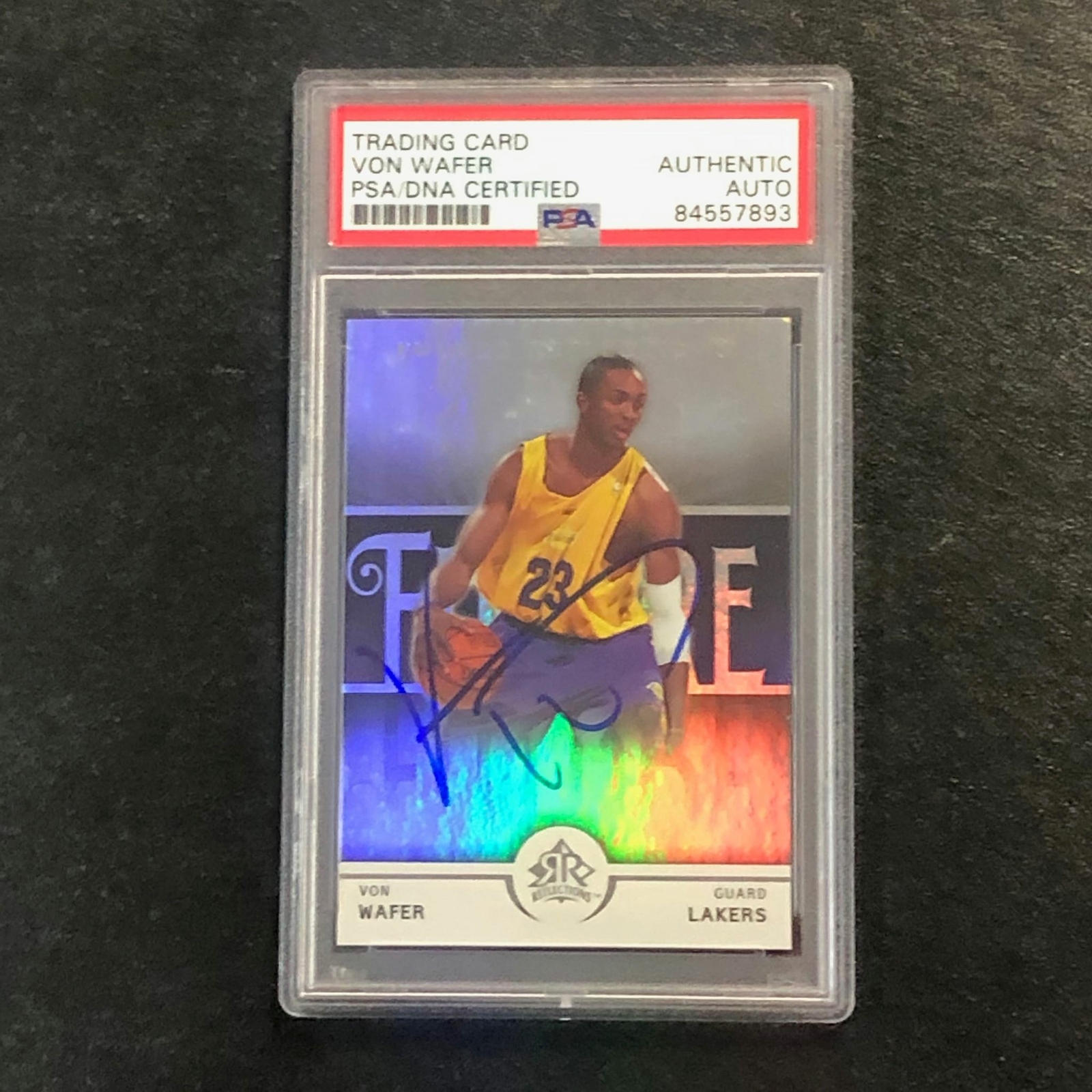 2005-06 Upper Deck Reflections Future #125 Von Wafer Signed Card AUTO PSA Slabbe
