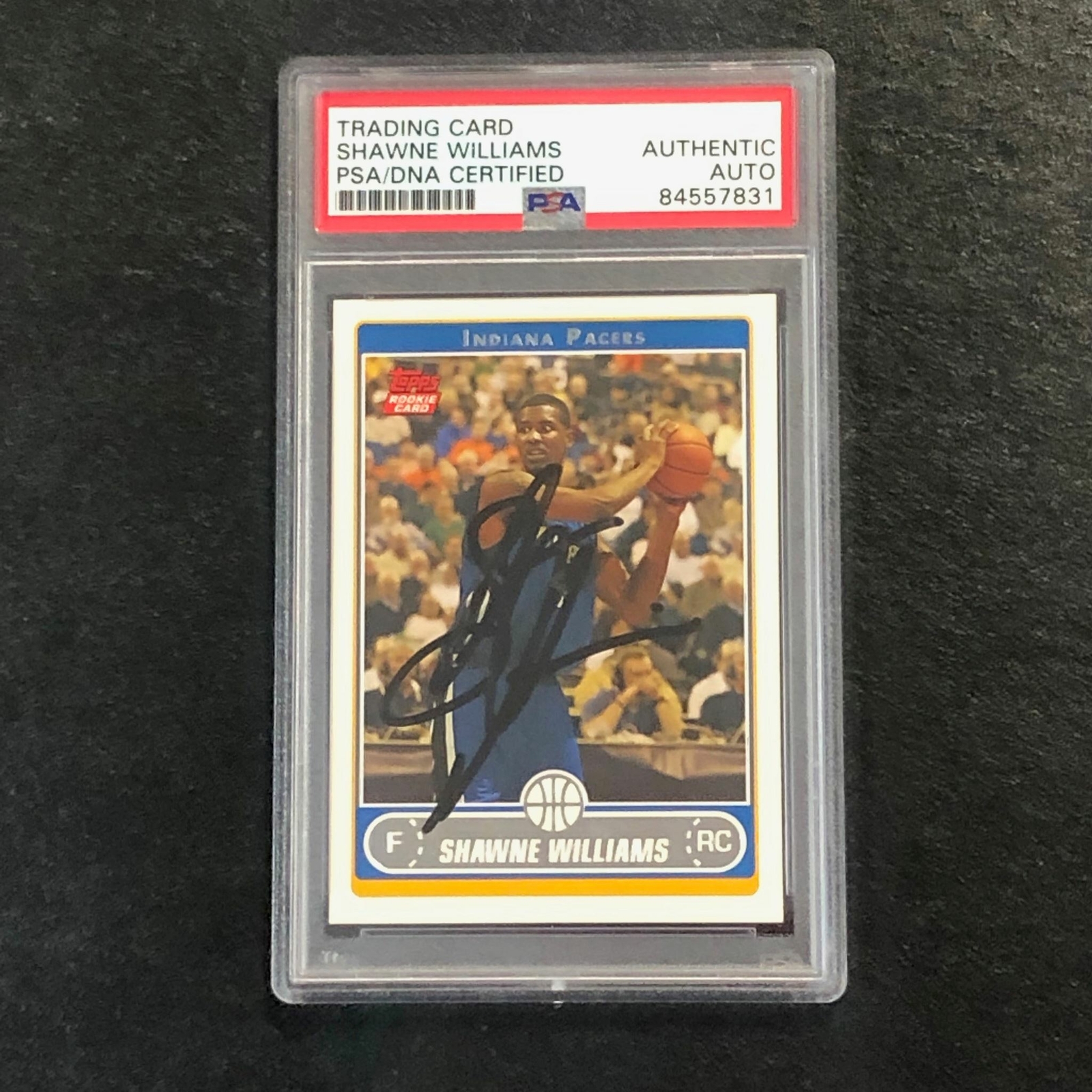 2006-07 Topps #222 Shawne Williams Signed Rookie Card AUTO PSA Slabbed RC Pacers
