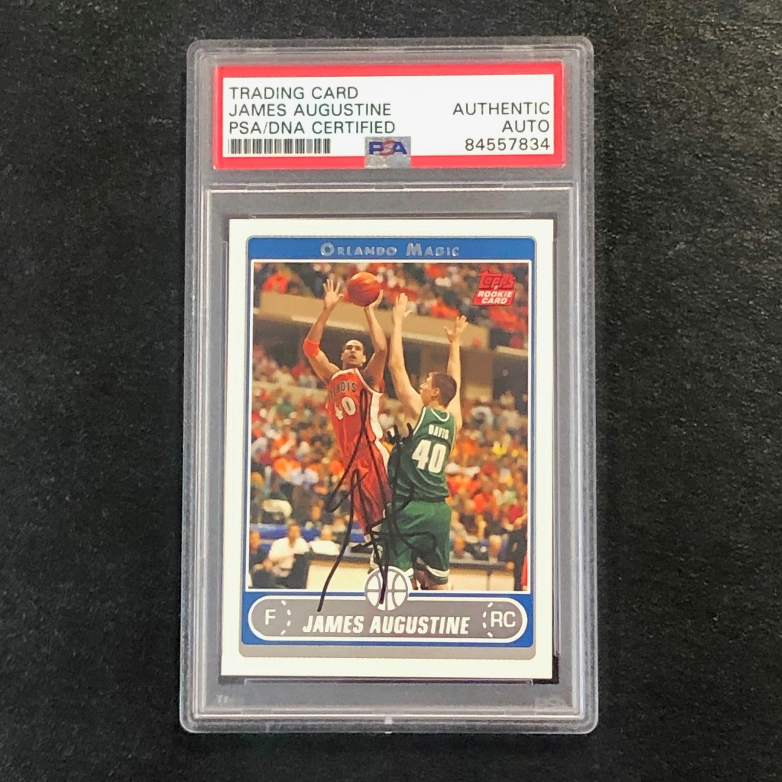 2006-07 Topps #237 James Augustine Signed Card AUTO PSA Slabbed RC Magic

