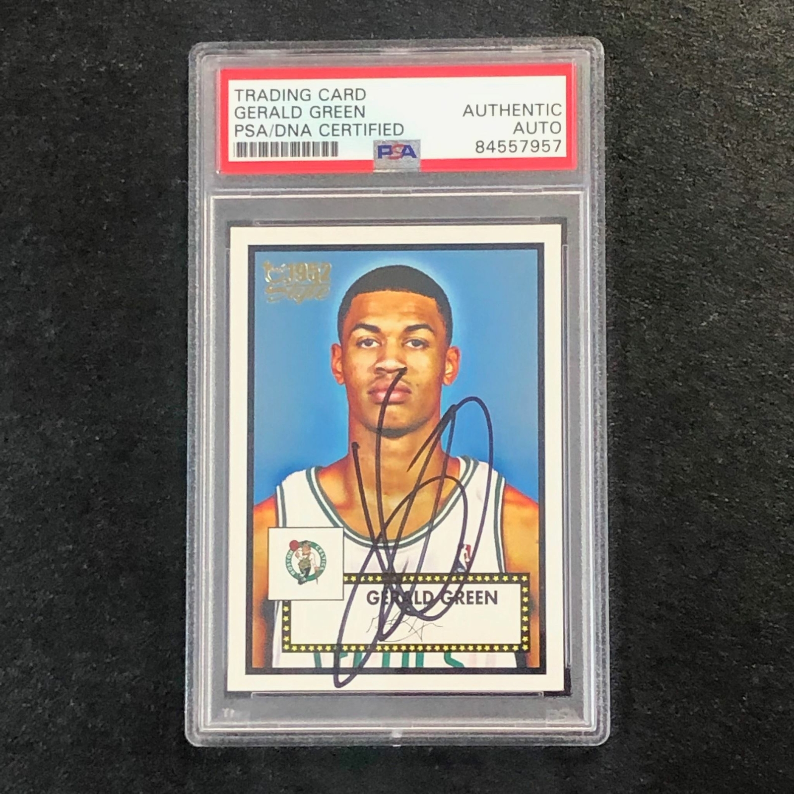 2005-06 Topps 1952 Style #135 Gerald Green Signed Card AUTO PSA Slabbed Celtics
