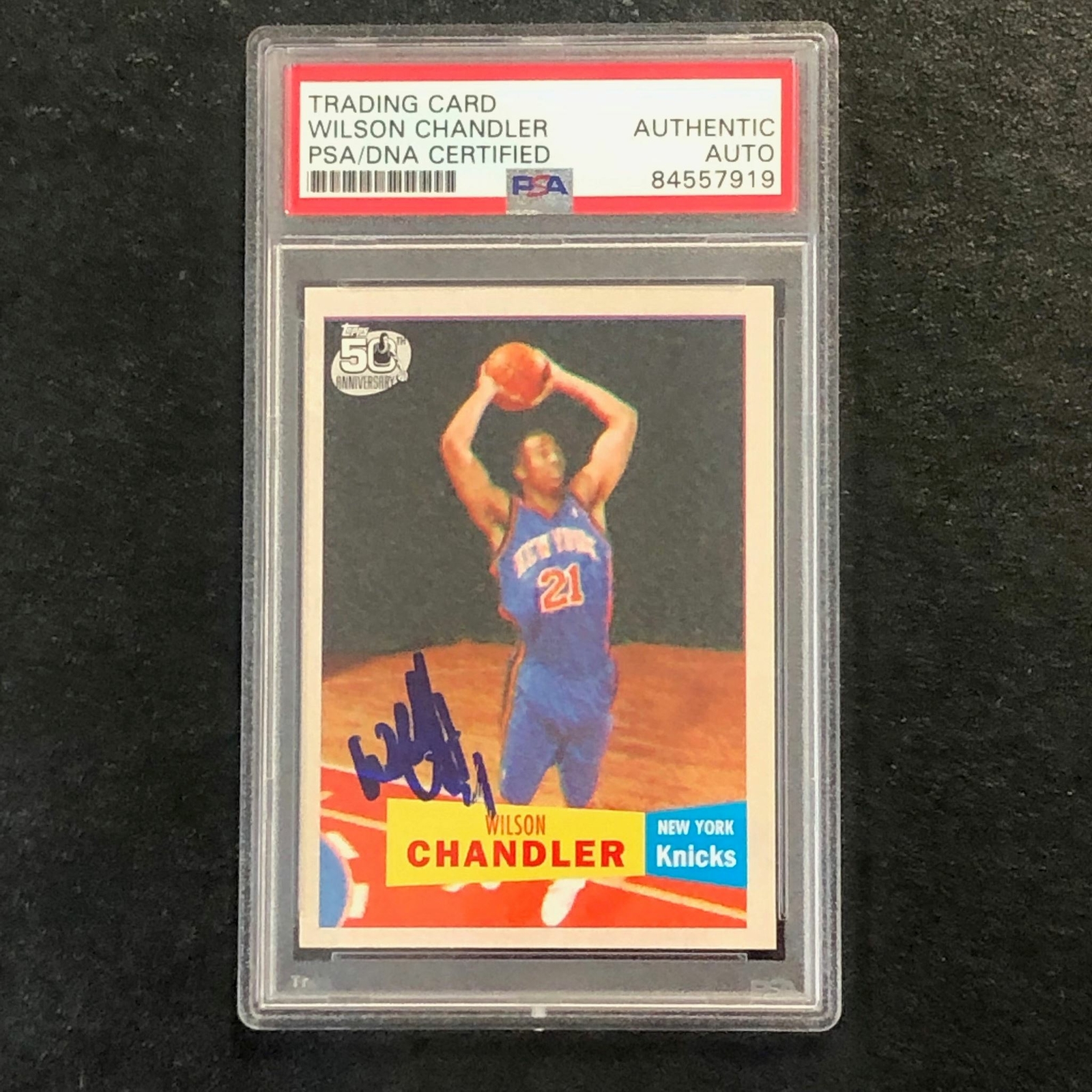 2007 Topps 50th Anniversary #133 WILSON CHANDLER Signed Card AUTO PSA Slabbed Kn
