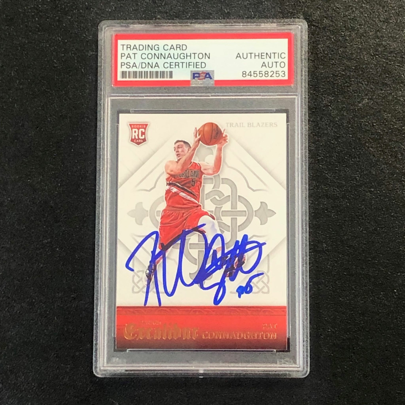 2015-16 Panini Excalibur #190 Pat Connaughton Signed Rookie Card AUTO PSA Slabbe
