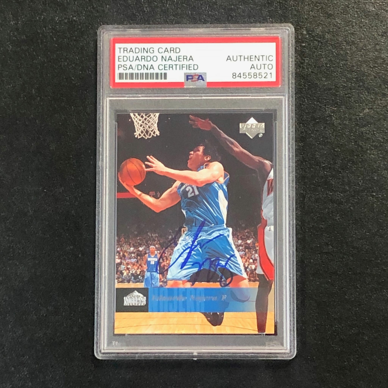 2006-07 Upper Deck #47 Eduardo Najera Signed AUTO PSA Slabbed Nuggets
