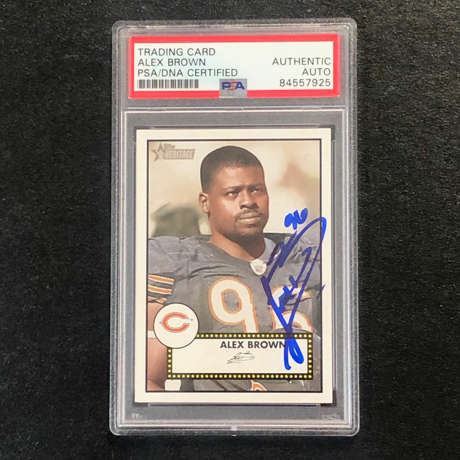 2006 Topps Heritage #32 Alex Brown Signed Card PSA Slabbed Auto Chicago Bears
