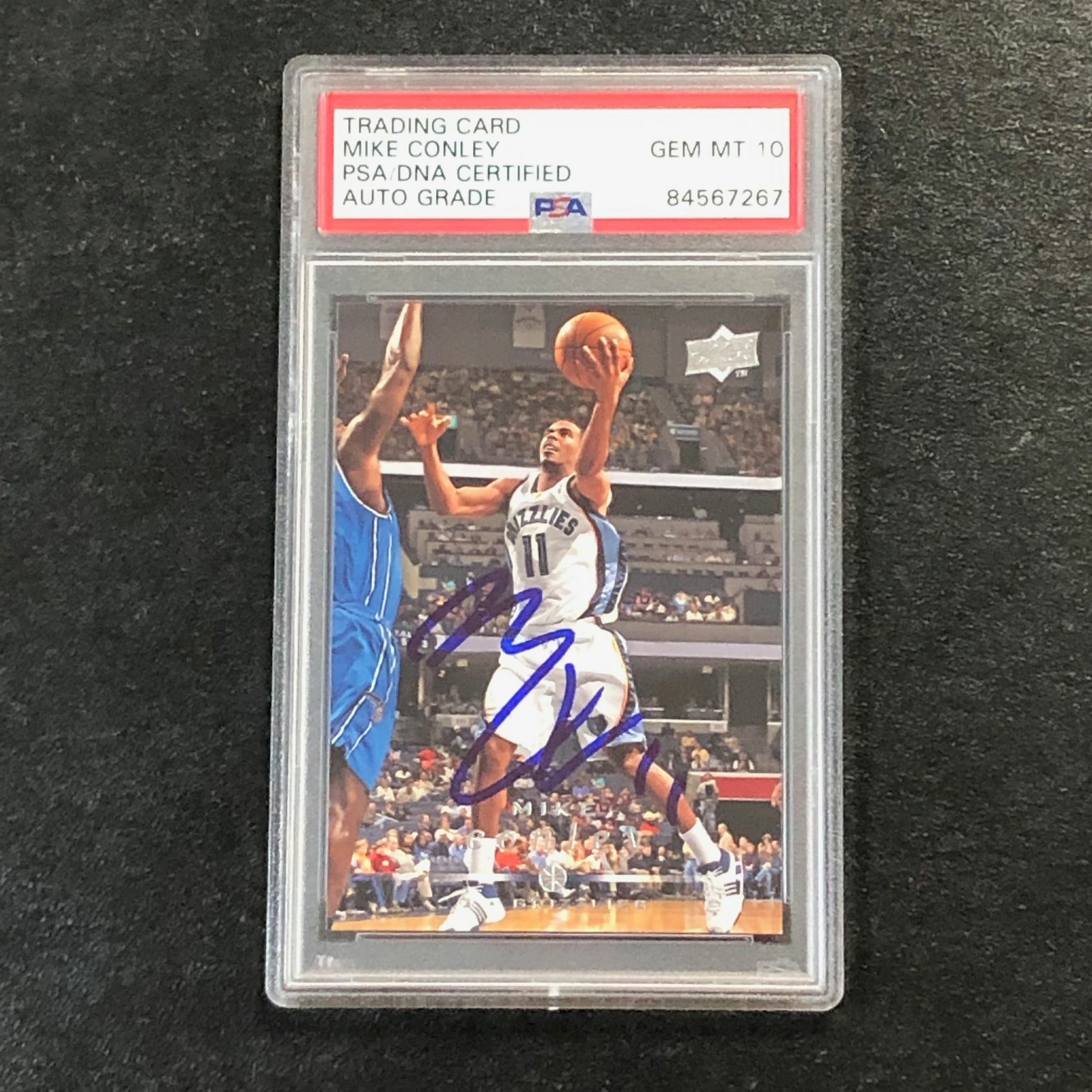 2008-09 Upper Deck #89 Mike Conley signed Card Auto 10 PSA Slabbed Grizzlies
