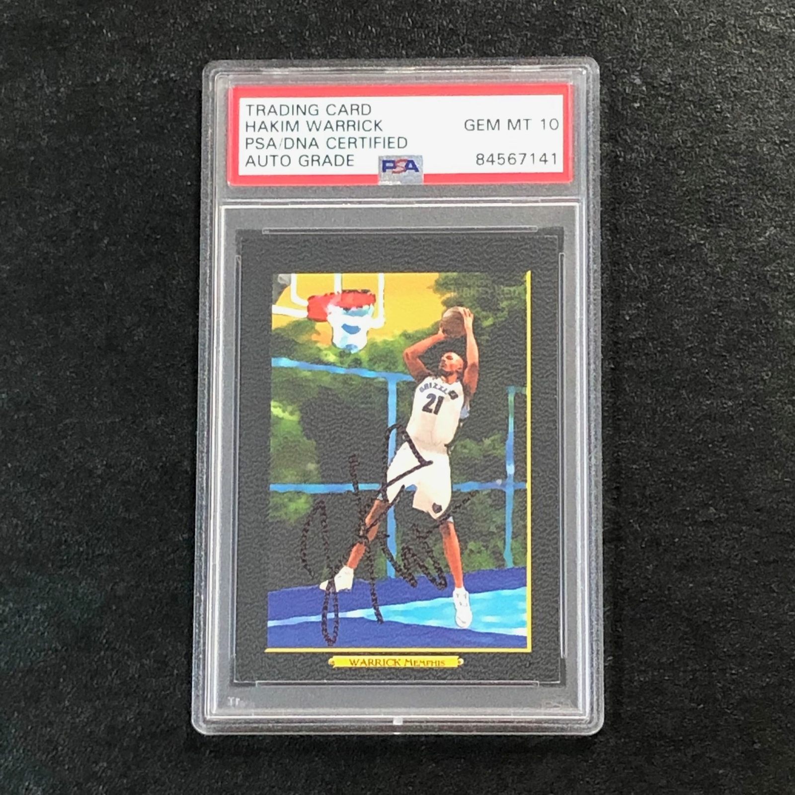 2006-07 Topps Turkey Red #68 Hakim Warrick Signed Card AUTO 10 PSA Slabbed Grizz
