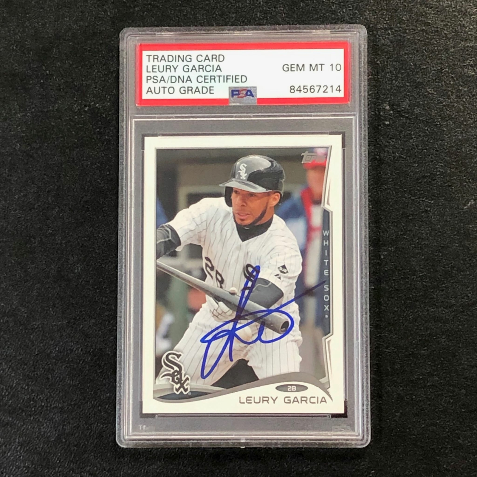 2014 Topps Update #US-37 Leury Garcia Signed Card PSA Slabbed Auto 10 White Sox
