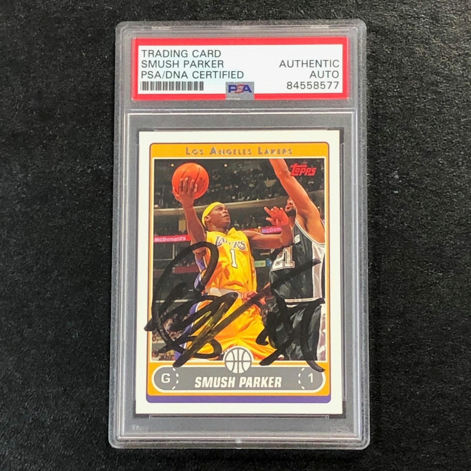 2006-07 Topps #79 Smush Parker Signed Card Auto PSA Slabbed Lakers
