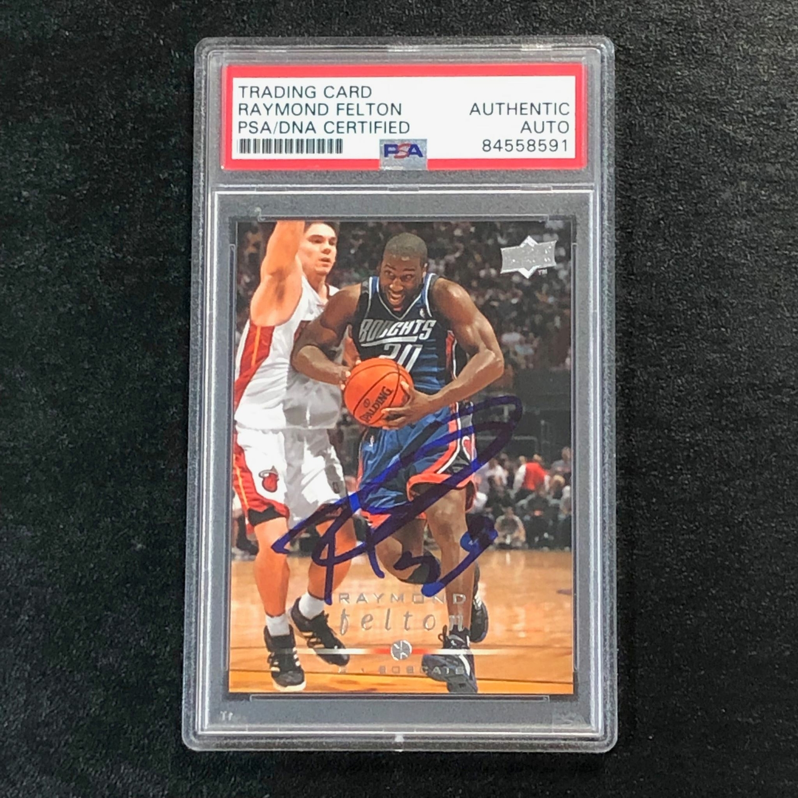 2008-09 UPPER DECK BASKETBALL #20 RAYMOND FELTON SIGNED CARD AUTO PSA/DNA SLABBE COLLECTIBLE MEMORABILIA