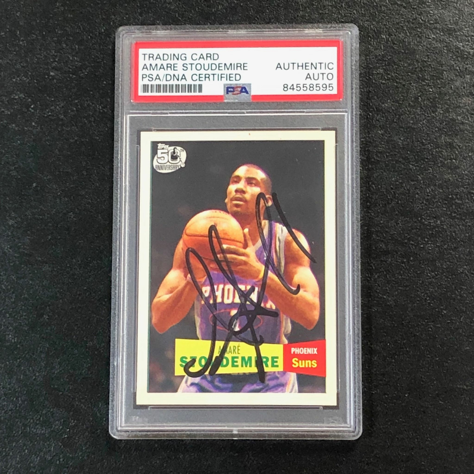 2007-08 Topps 1957 Variation 50th Anniversary #1 Amare Stoudemire Signed Card AU
