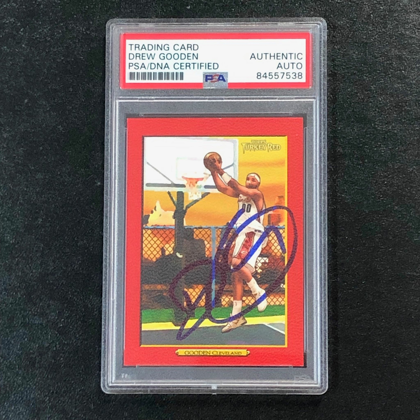 2006-07 Topps Turkey Red #74 Drew Gooden Signed Card AUTO PSA/DNA Slabbed Cavali
