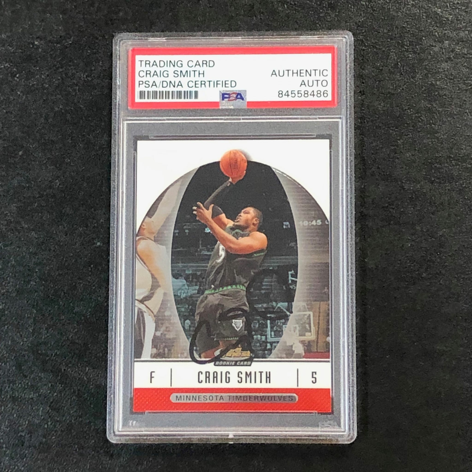 2006-07 Topps Finest #60 CRAIG SMITH Signed Card AUTO PSA Slabbed RC Timberwolve
