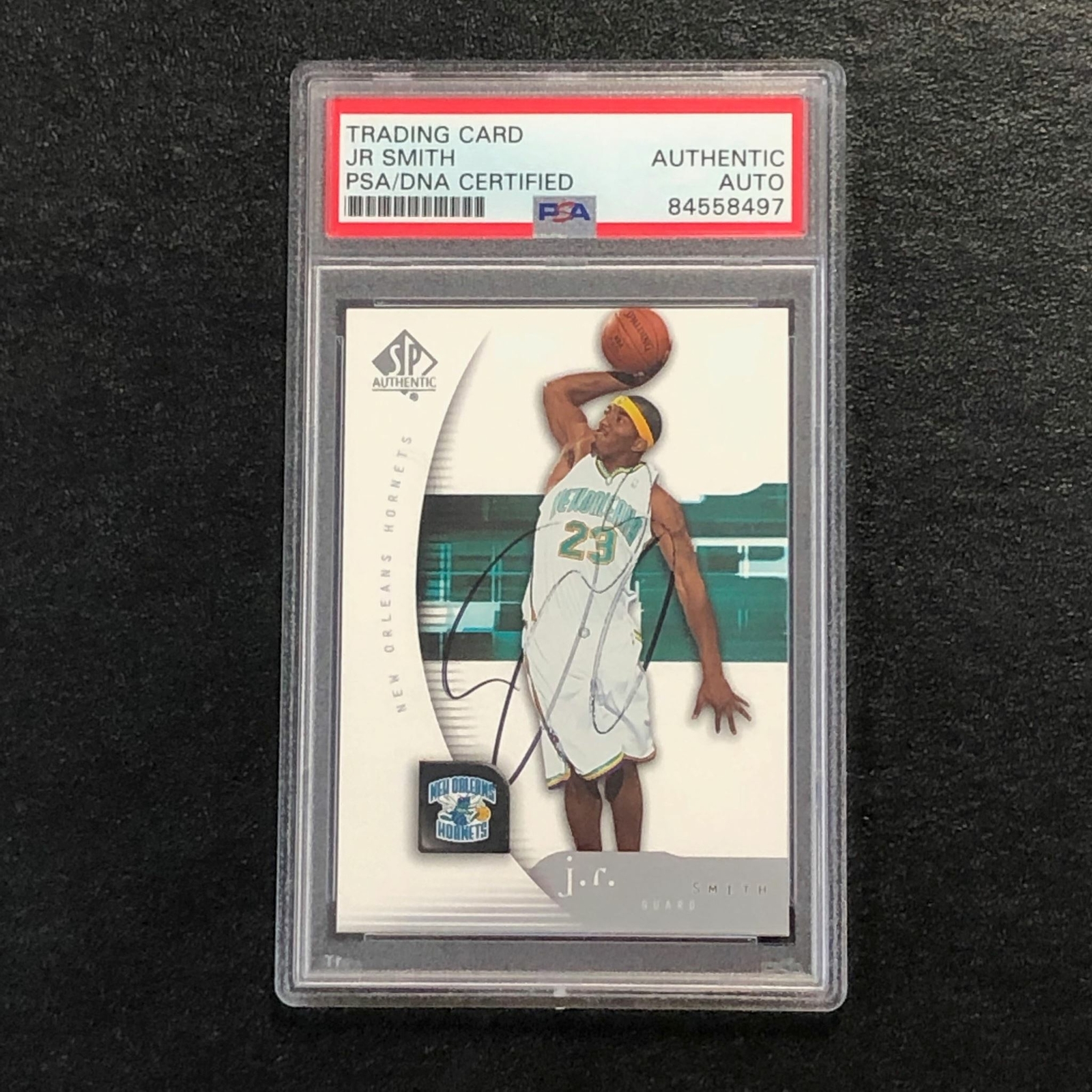 2005-06 SP Authentic #56 J.R. Smith Signed AUTO PSA Slabbed Hornets
