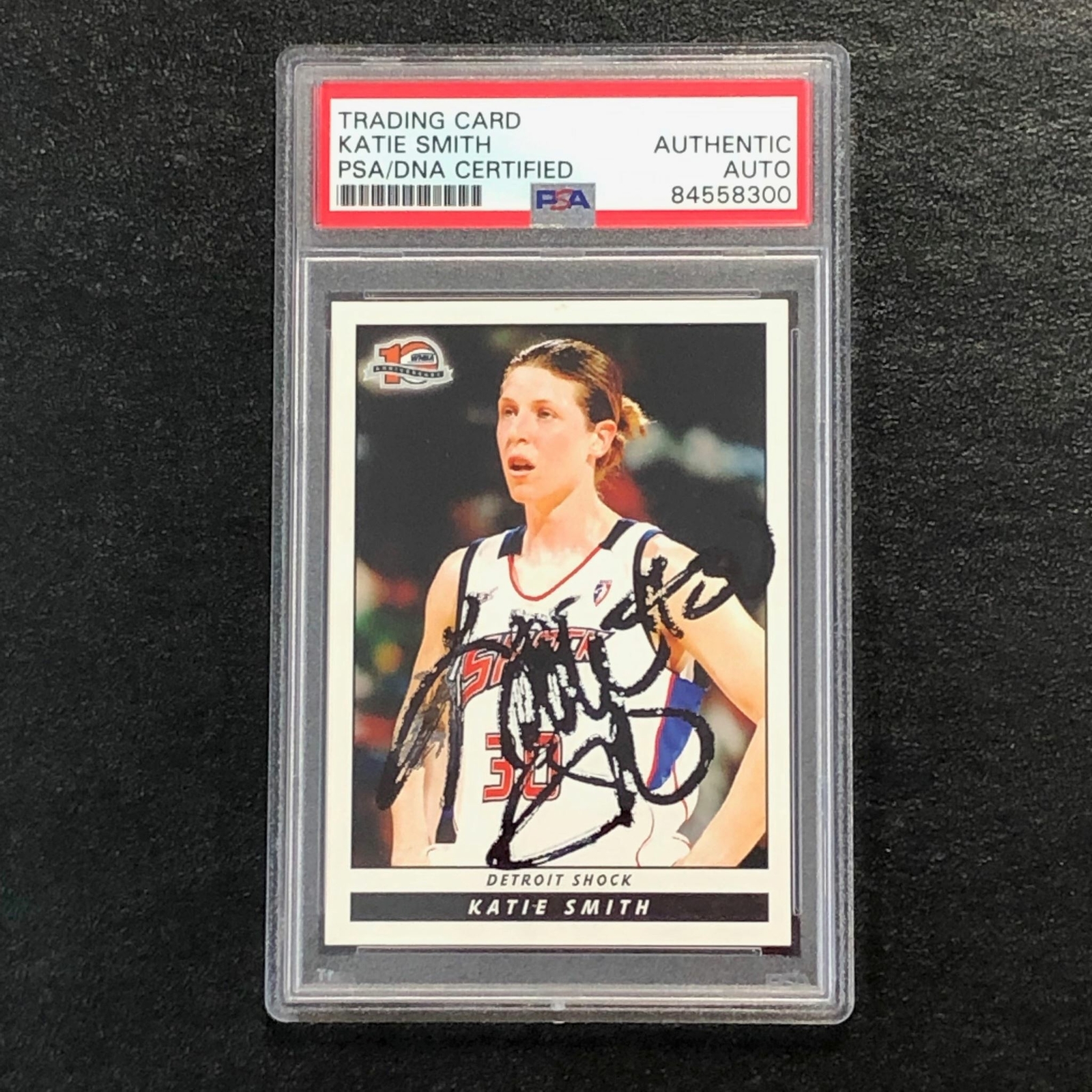 2006 RITTENHOUSE WNBA #95 KATIE SMITH SIGNED CARD AUTO PSA SLABBED COLLECTIBLE MEMORABILIA