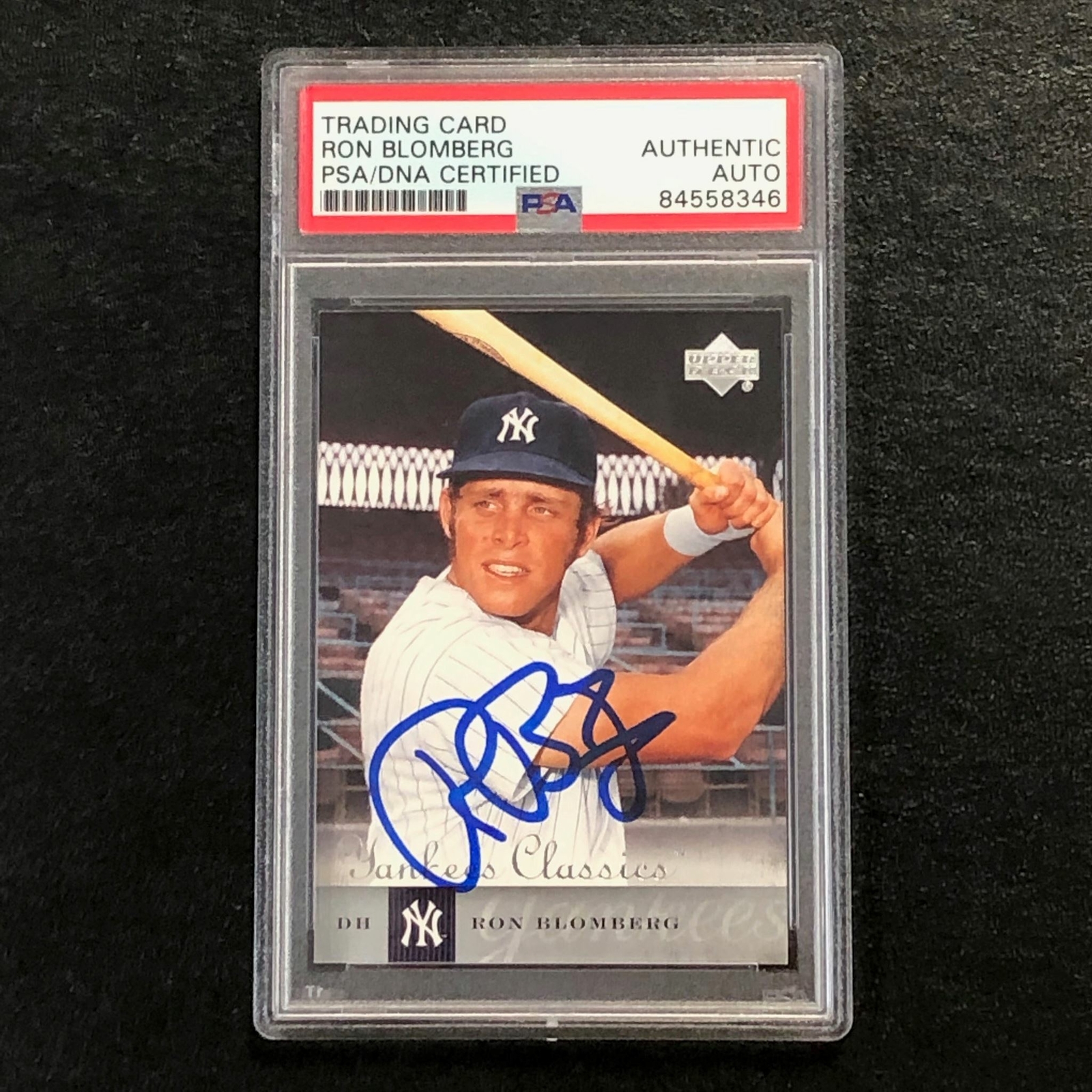 2004 Upper Deck Yankees Classics #55 Ron Blomberg Signed Card PSA Slabbed Auto Y