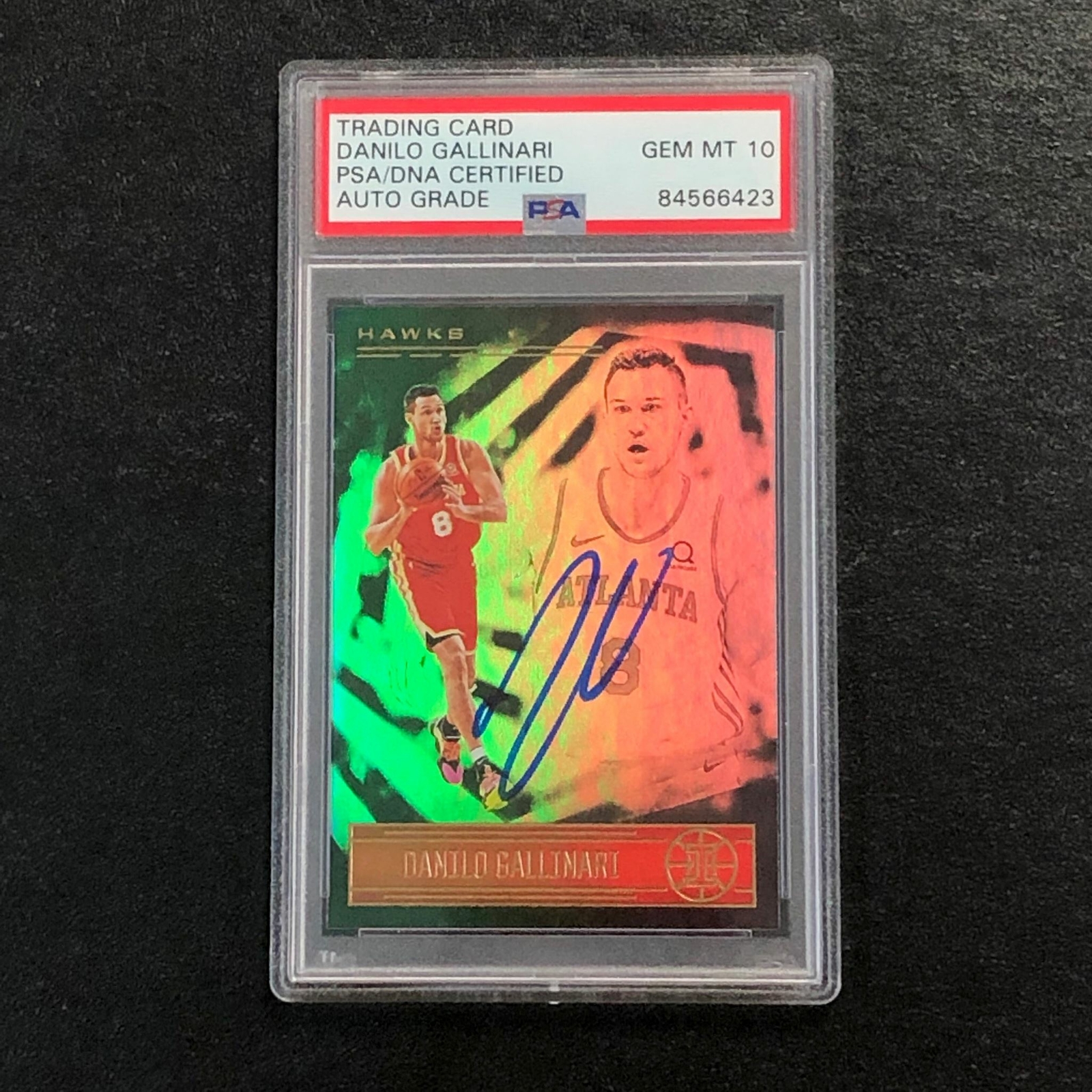 2021 Panini Illusions #71 Danilo Gallinari Signed Card AUTO 10 PSA Slabbed Hawks