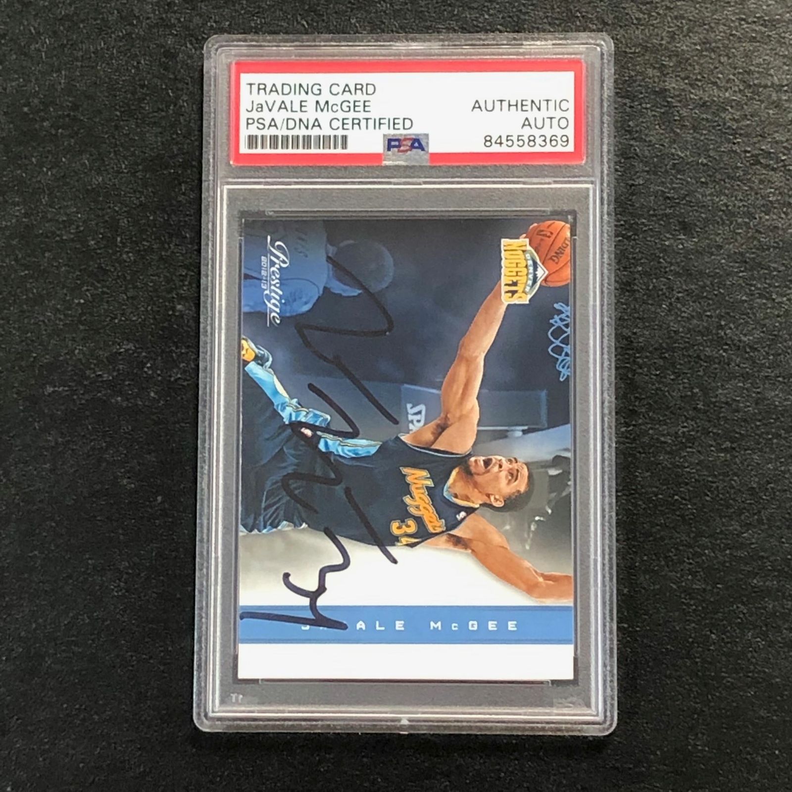 2012-13 Panini Prestige #4 JaVale McGee Signed AUTO PSA Slabbed Nuggets