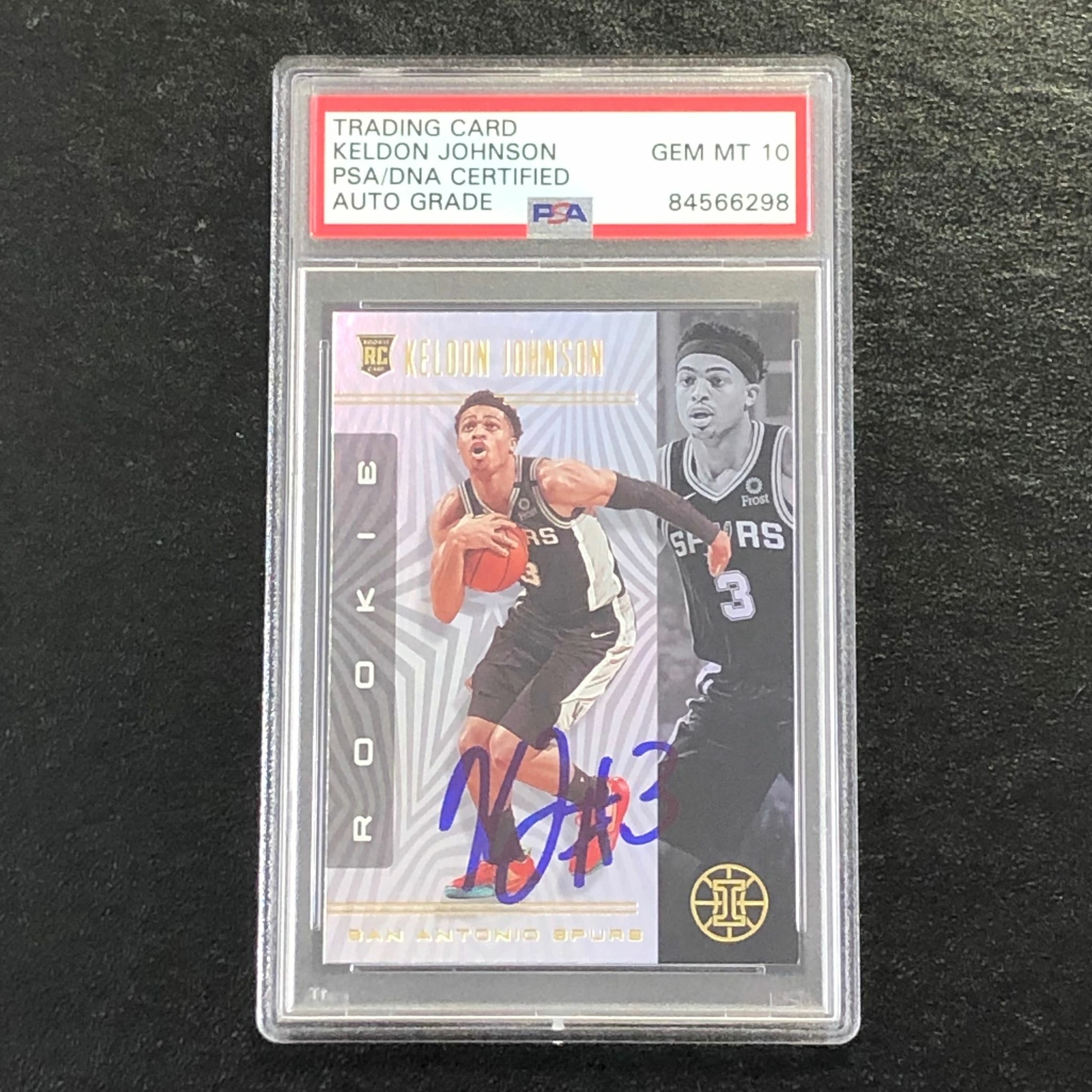 2019 Panini Illusions #180 Keldon Johnson Signed Card Auto 10 PSA Slabbed RC Spu