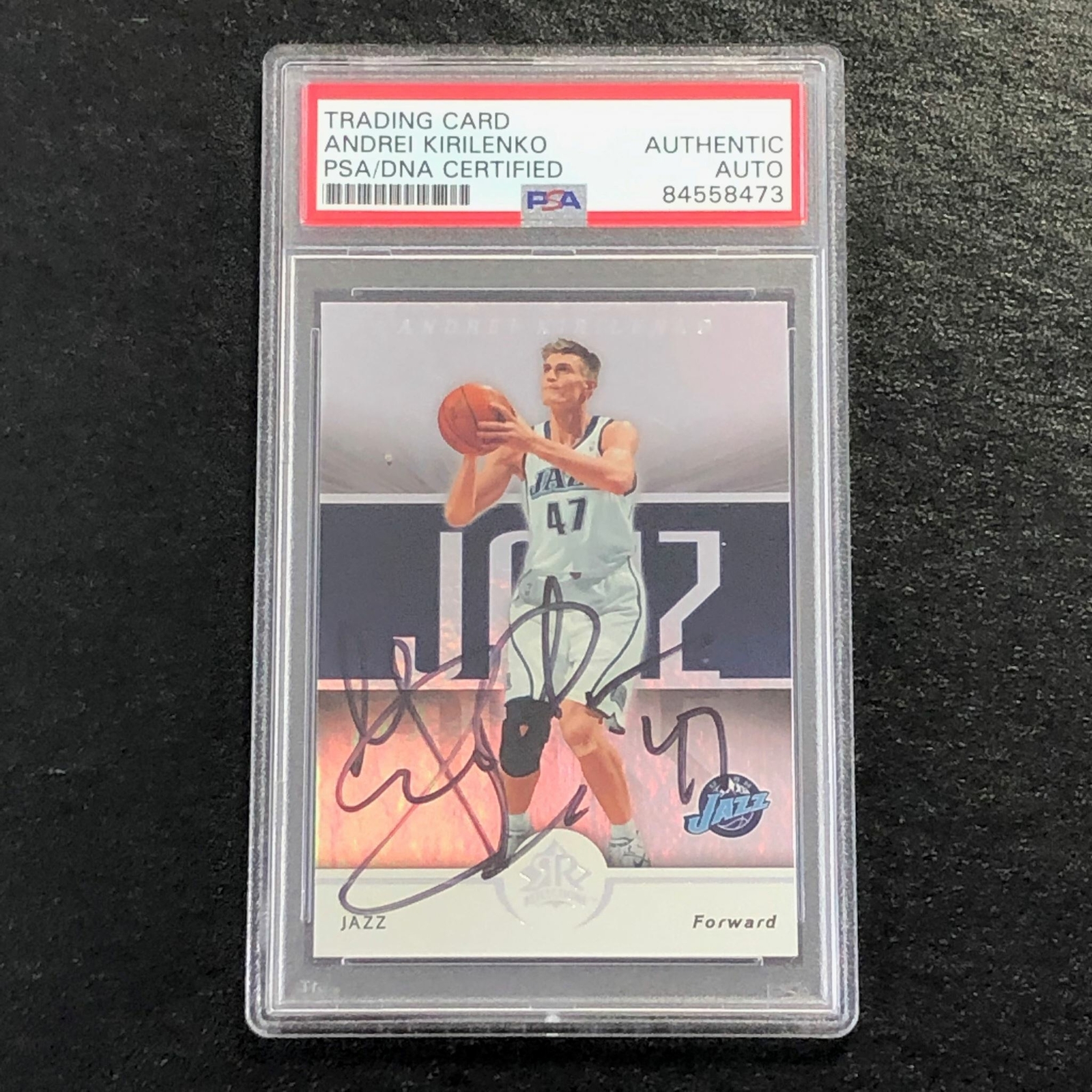 2005-06 Upper Deck Reflections #96 Andrei Kirilenko Signed Card AUTO PSA Slabbed