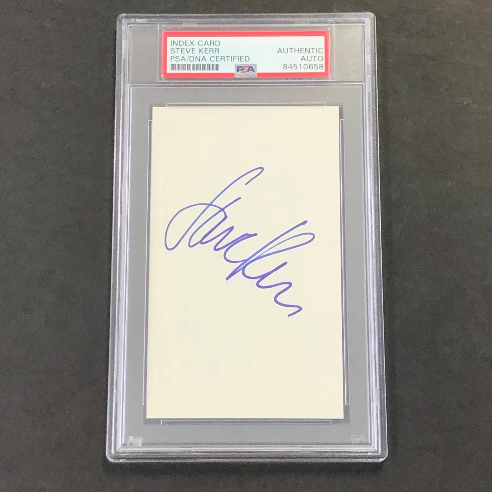 STEVE KERR SIGNED CUT PSA/DNA SLABBED AUTOGRAPHED WARRIORS COLLECTIBLE MEMORABILIA