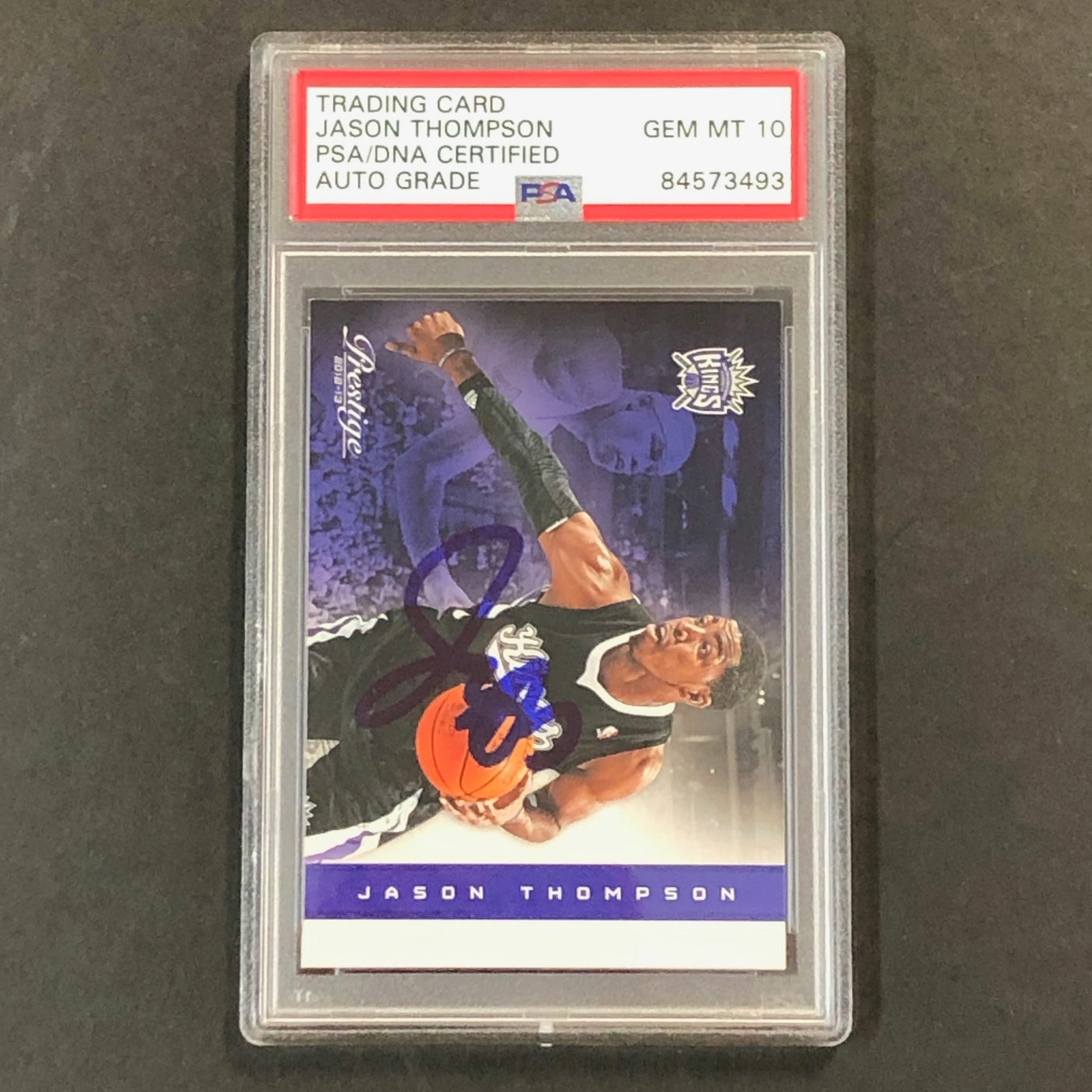 2012-13 Panini Prestige #129 Jason Thompson Signed Card AUTO 10 PSA Slabbed King