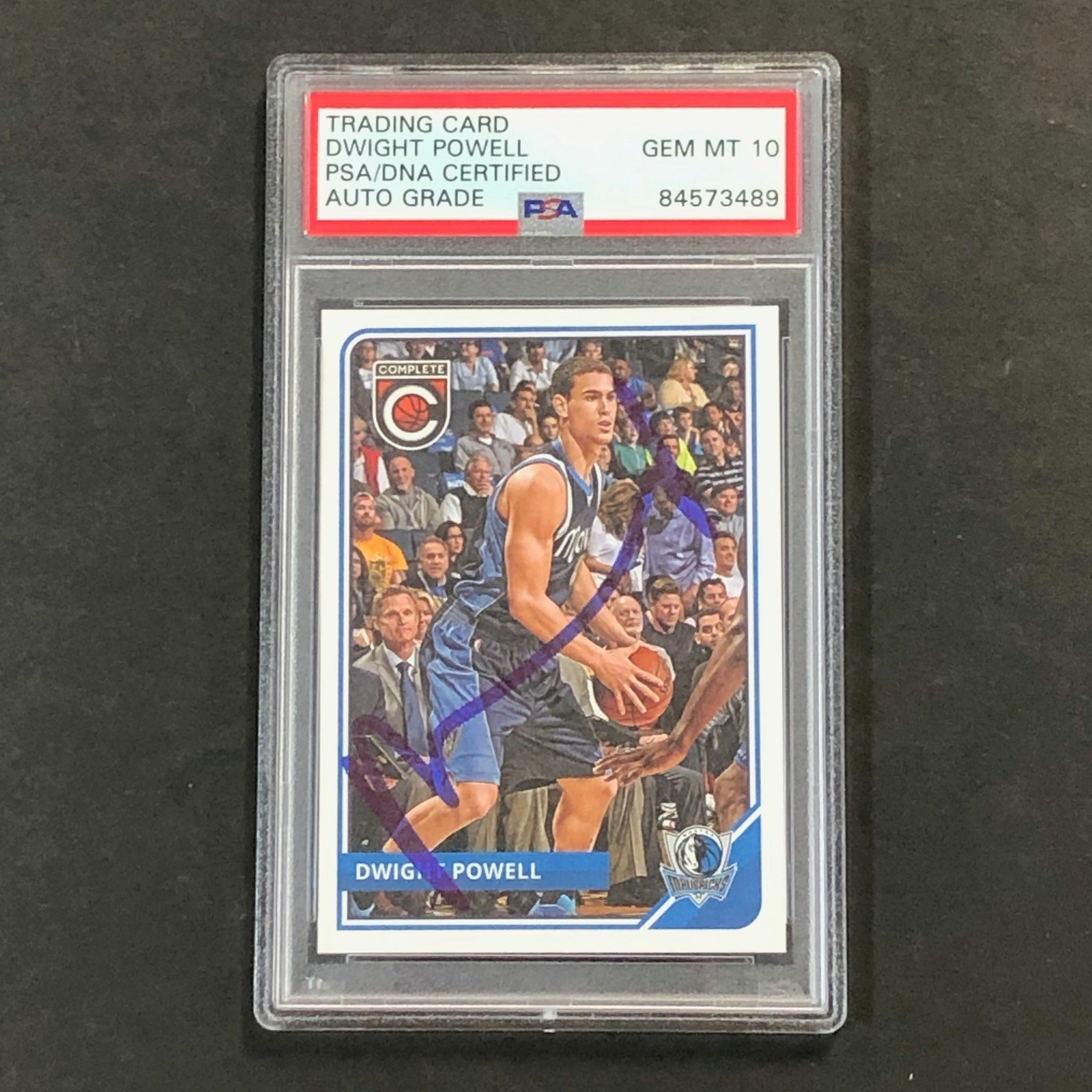 2015-16 Panini Complete #286 Dwight Powell Card AUTO 10 PSA Slabbed Mavericks