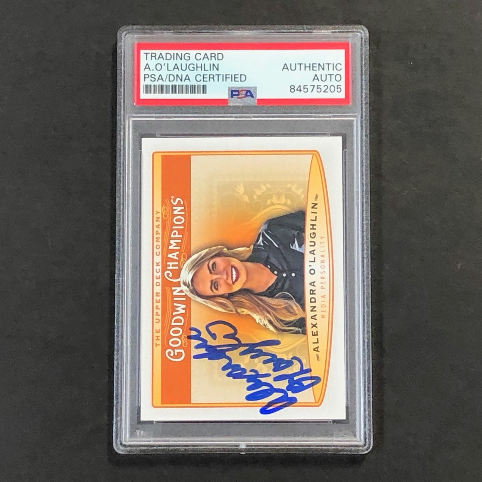 2019 Goodwin Champions #74 Alexandra O'Laughlin Signed Card PSA/DNA Encapsulated