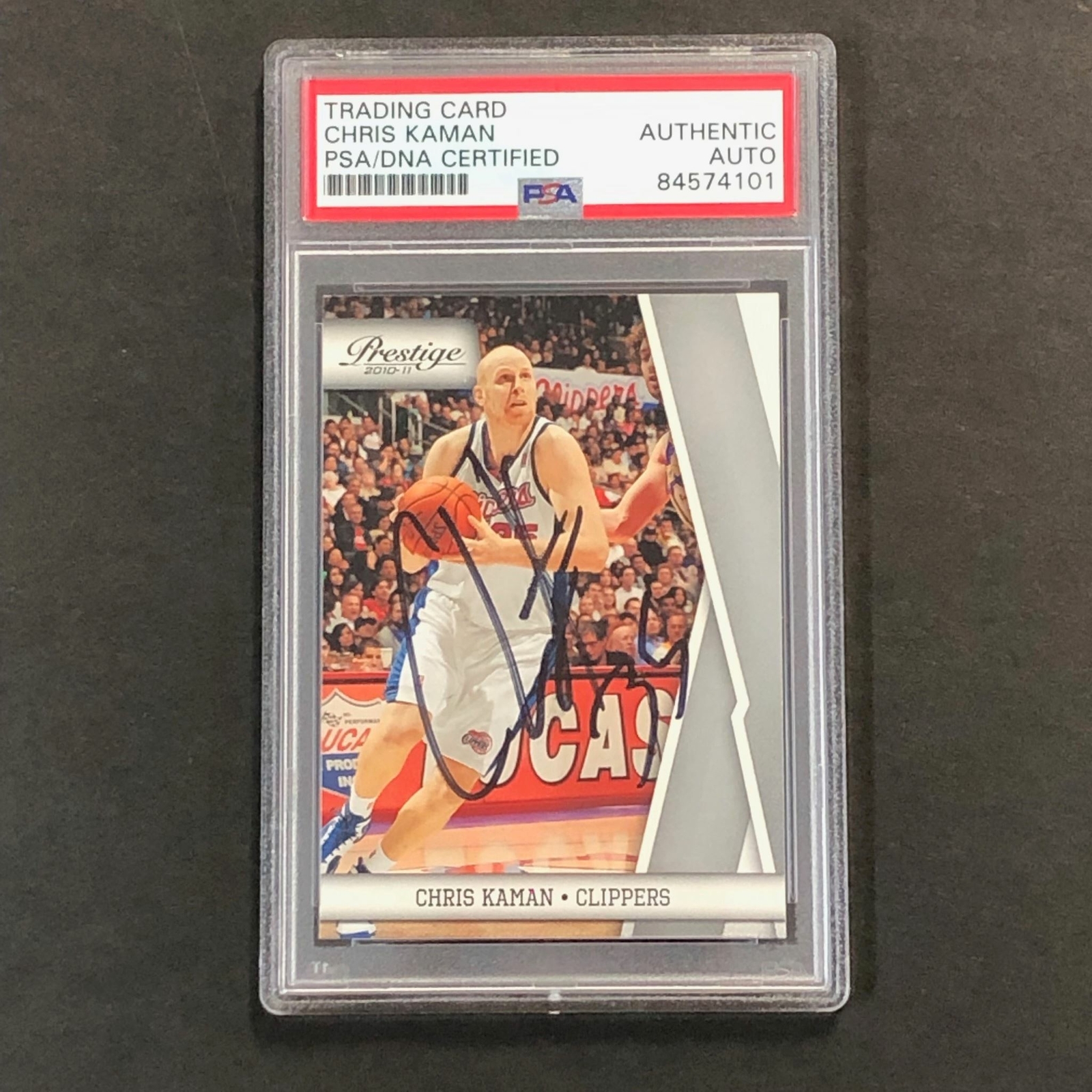 2010-11 Panini Prestige #47 Chris Kaman Signed Card AUTO PSA Slabbed Clippers
