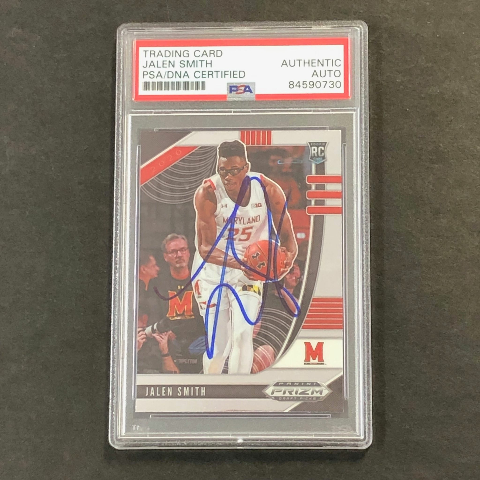 2020-21 Panini Prizm Draft Picks #30 Jalen Smith Signed Card AUTO PSA Slabbed RC