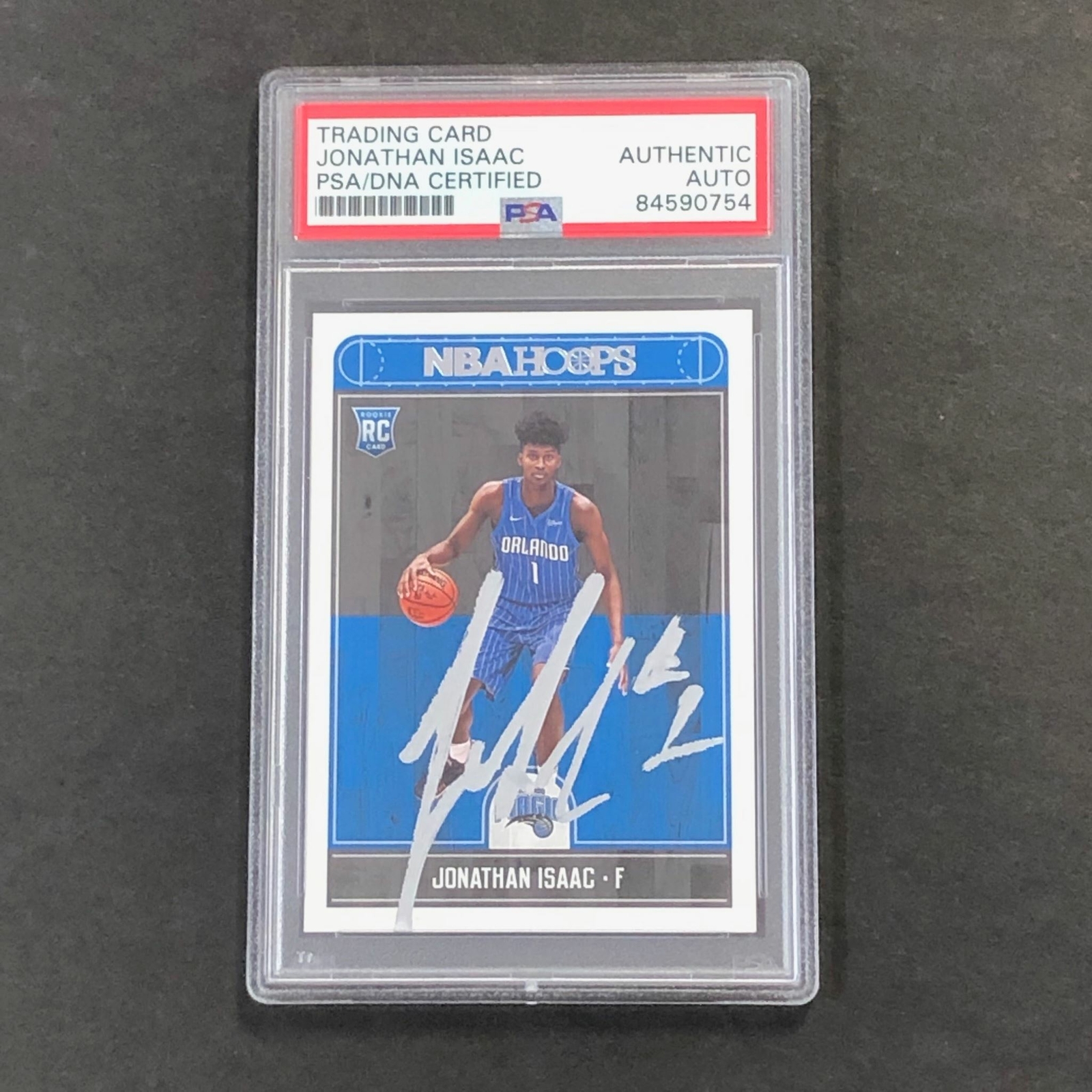 2017-18 NBA Hoops #256 Jonathon Isaac Signed Card AUTO PSA Slabbed RC Magic
