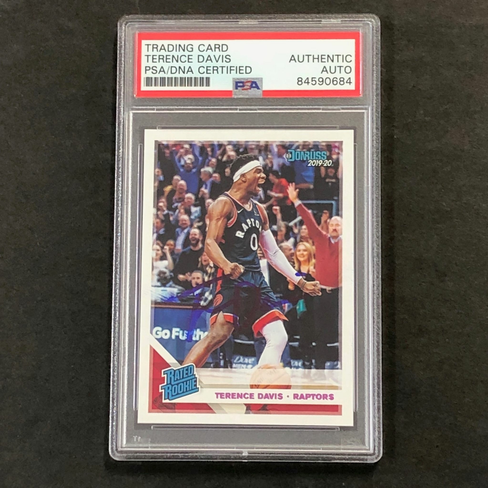 2019-2020 Panini Chronicles Rated Rookie #196 Terrence Davis Signed Card AUTO PS