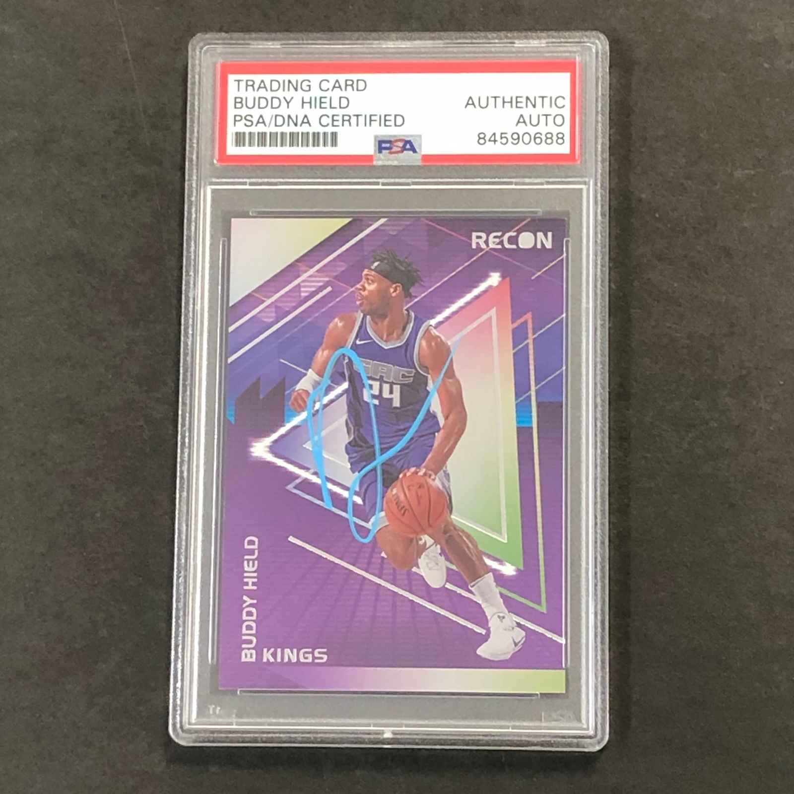 2020-21 Panini Recon #159 Buddy Hield Signed Card AUTO PSA Slabbed Kings