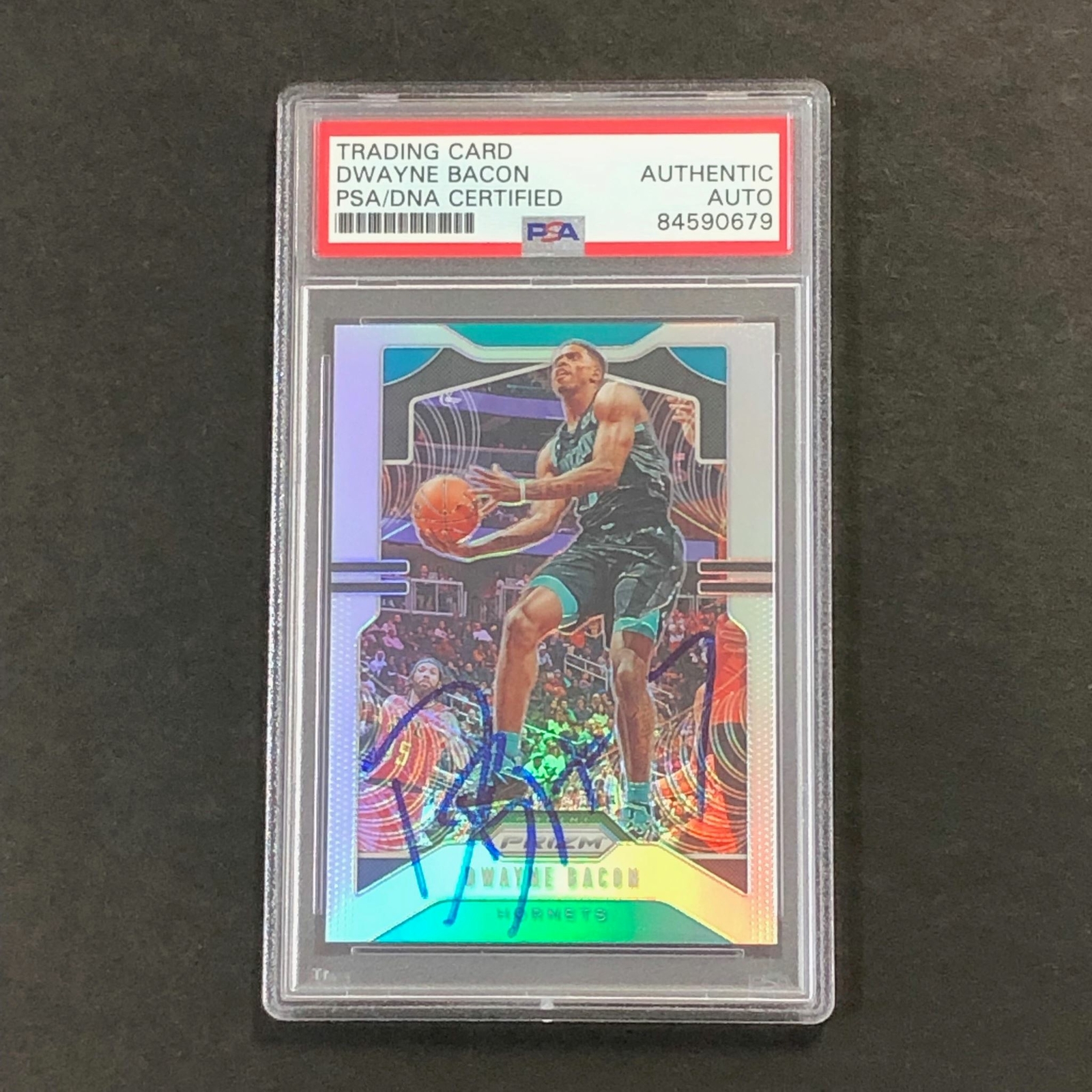 2019-20 Panini Prizm Silver #59 Dwayne Bacon Signed Card AUTO PSA/DNA Slabbed Ho