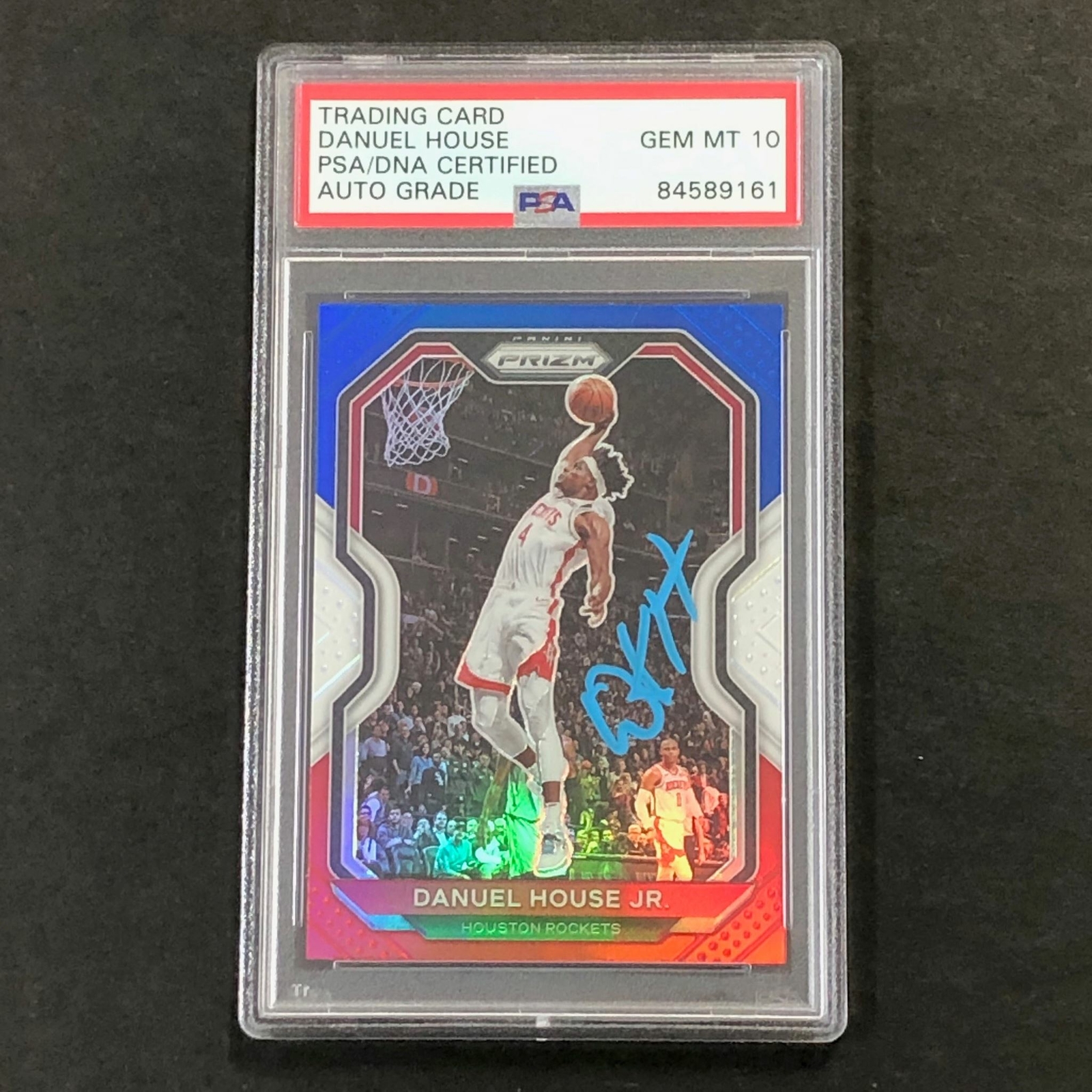 2020-21 Panini Prizm Red White and Blue #80 DANUEL HOUSE Signed Card AUTO 10 PSA