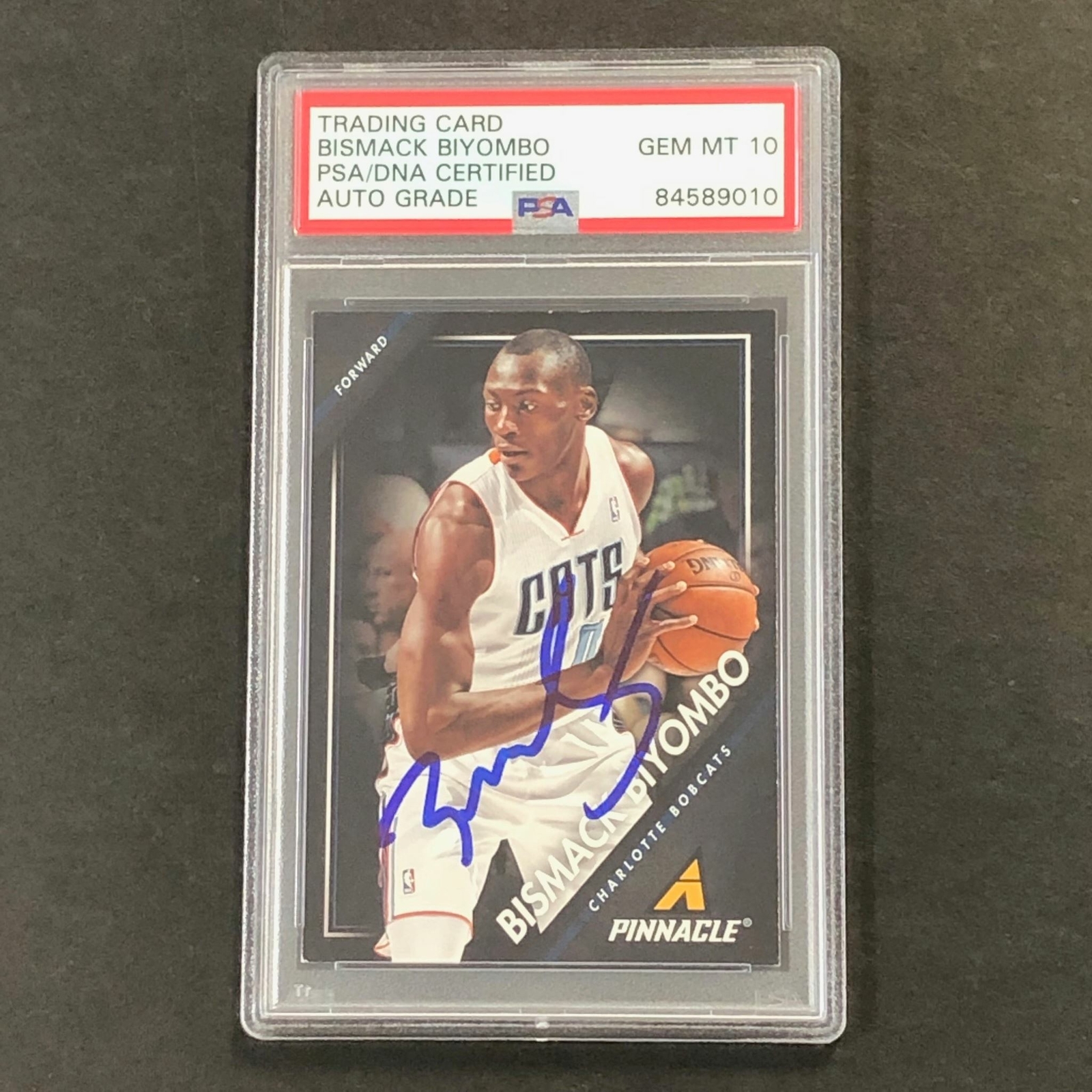 2013-14 Pinnacle Basketball #152 Bismack Biyombo Signed Card AUTO 10 PSA Slabbed