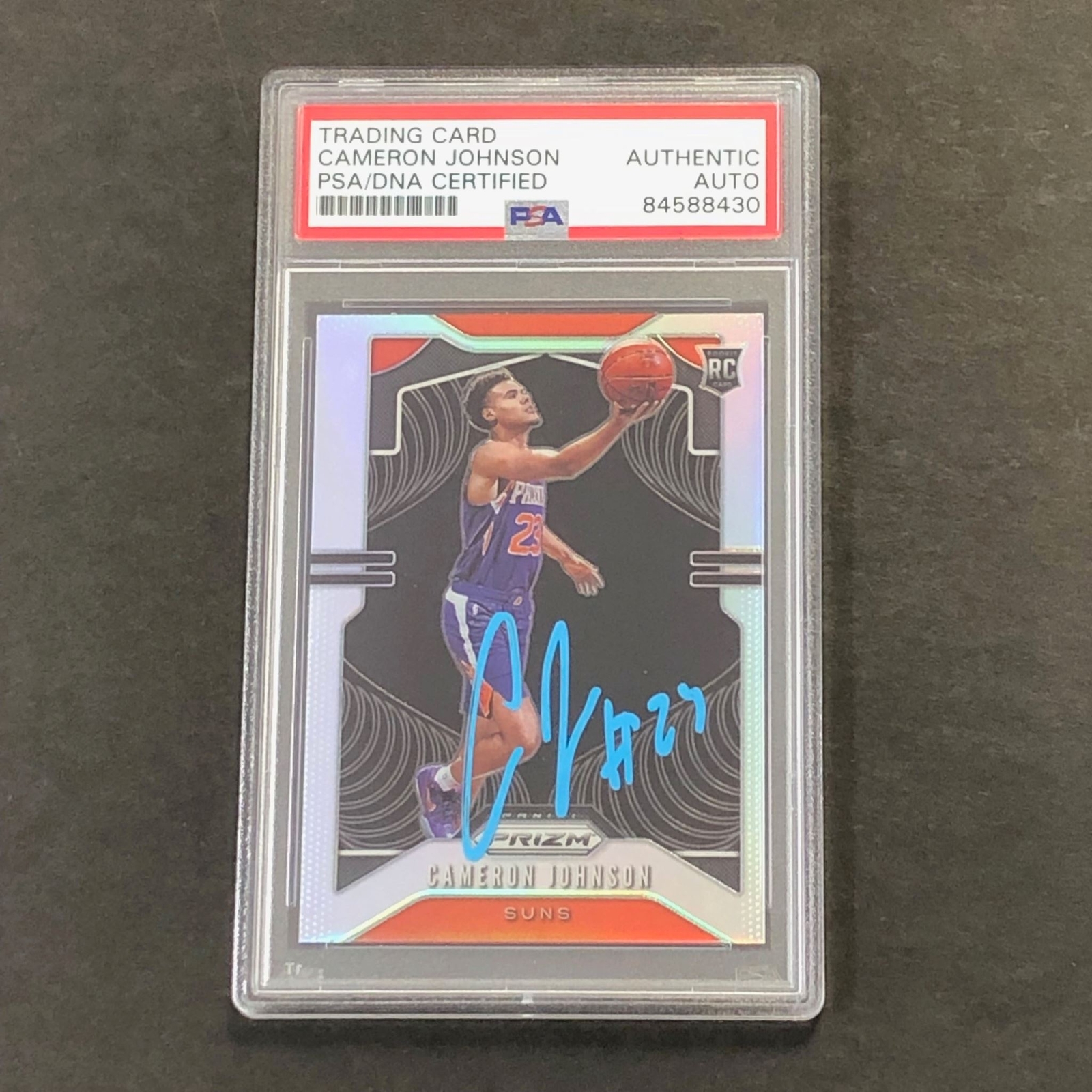 2019-20 Panini Prizm Silver #257 Cameron Johnson Signed Card PSA Slabbed Auto RC