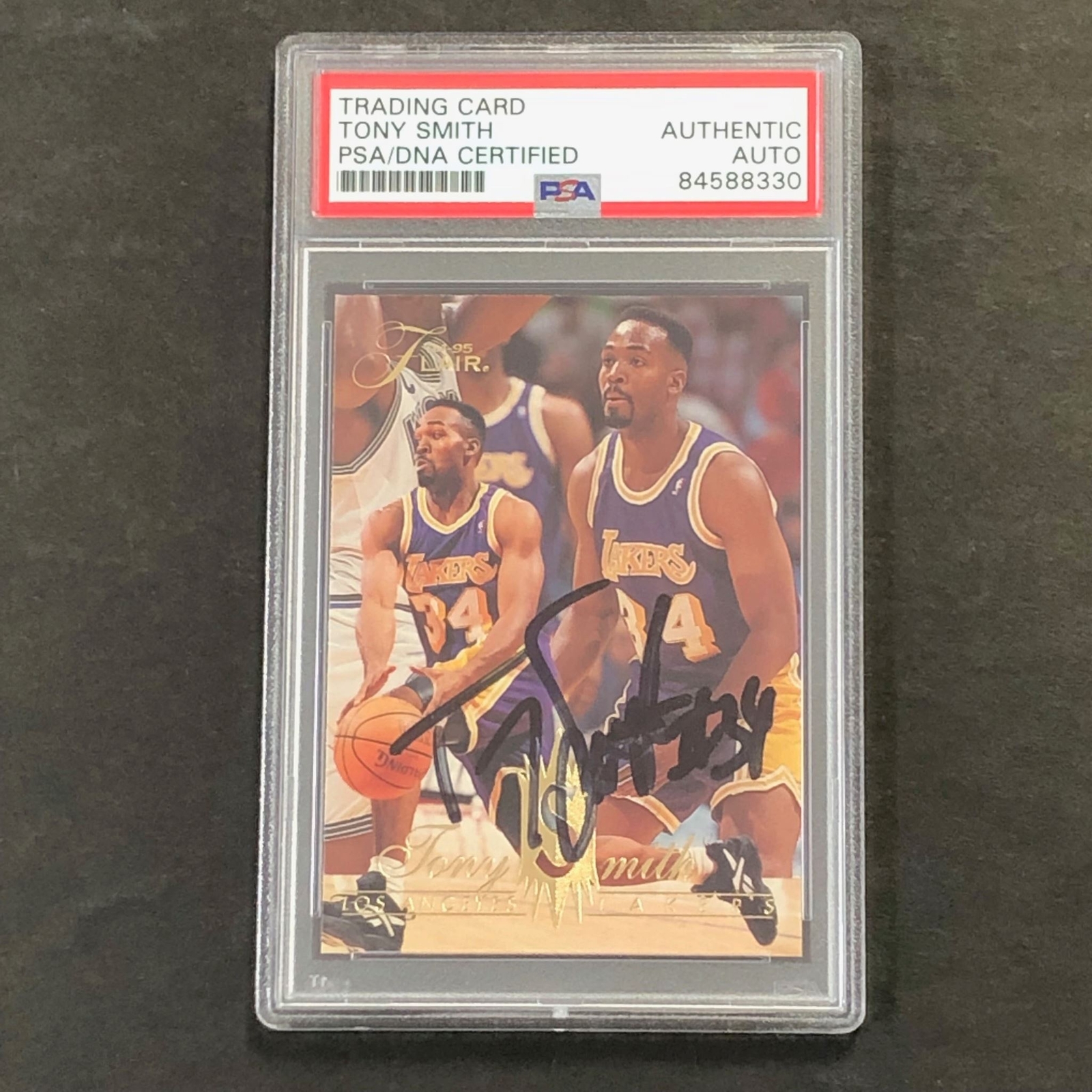1994-95 Flair #243 Tony Smith Signed Card Auto PSA Slabbed Lakers
