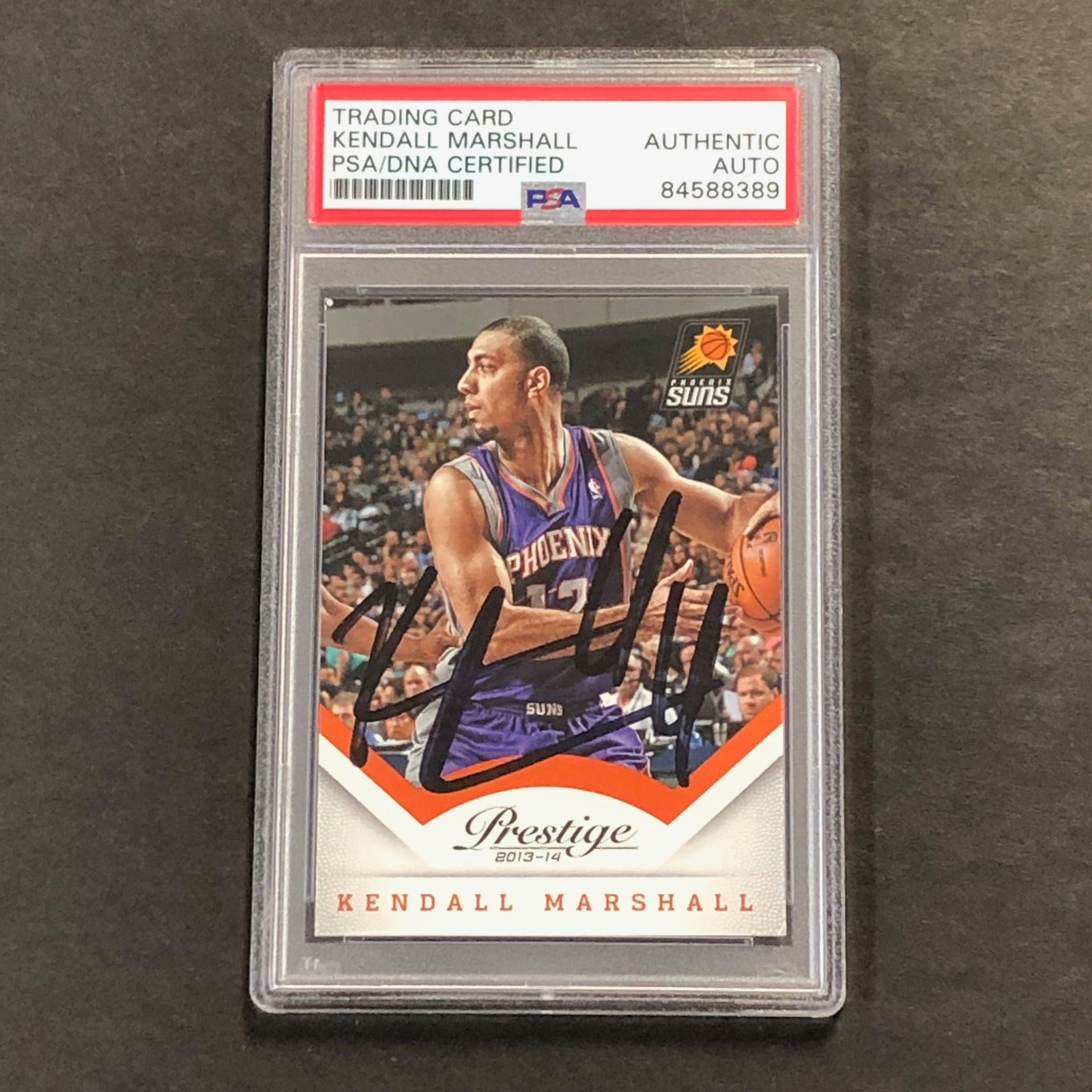 2013-14 Panini Prestige #119 Kendall Marshall Signed Card AUTO PSA Slabbed Suns