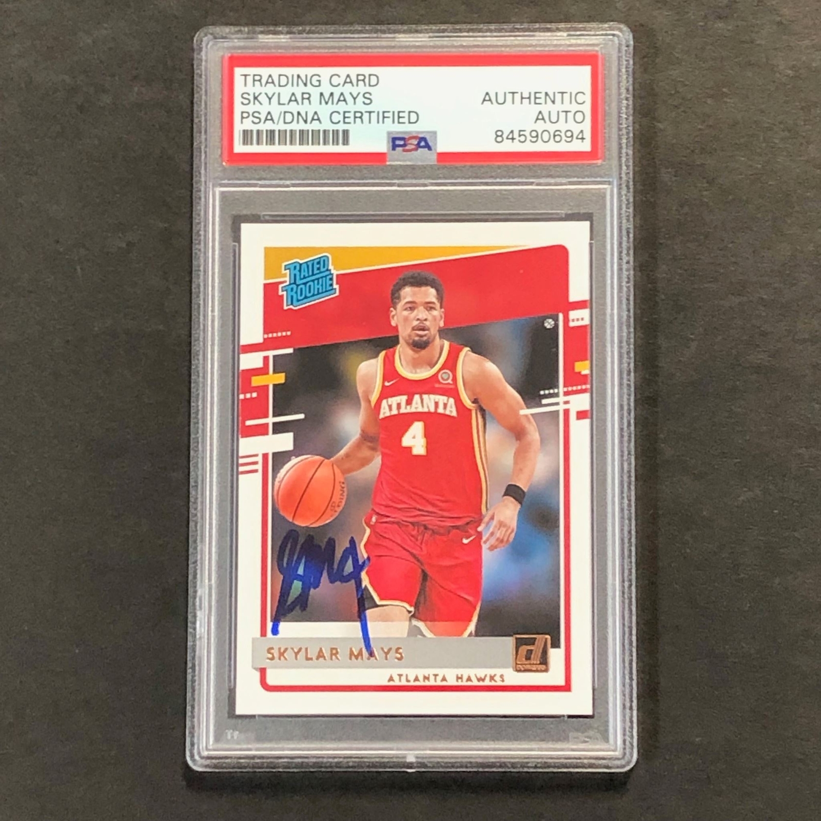 2020-21 Donruss Rated Rookie #248 Skylar Mays signed Auto Card PSA/DNA Slabbed R