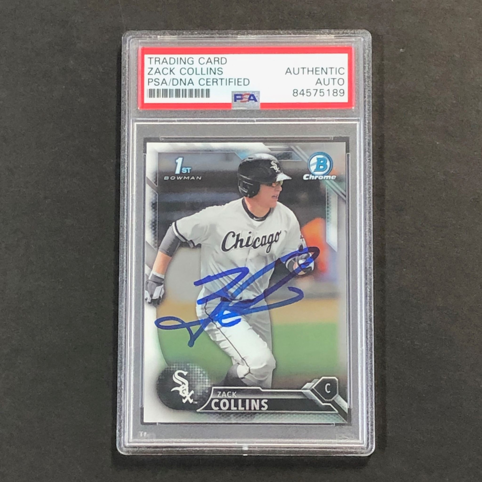 2016 Bowman Draft Chrome #BDC-40 Zack Collins Signed Card PSA Slabbed Auto White