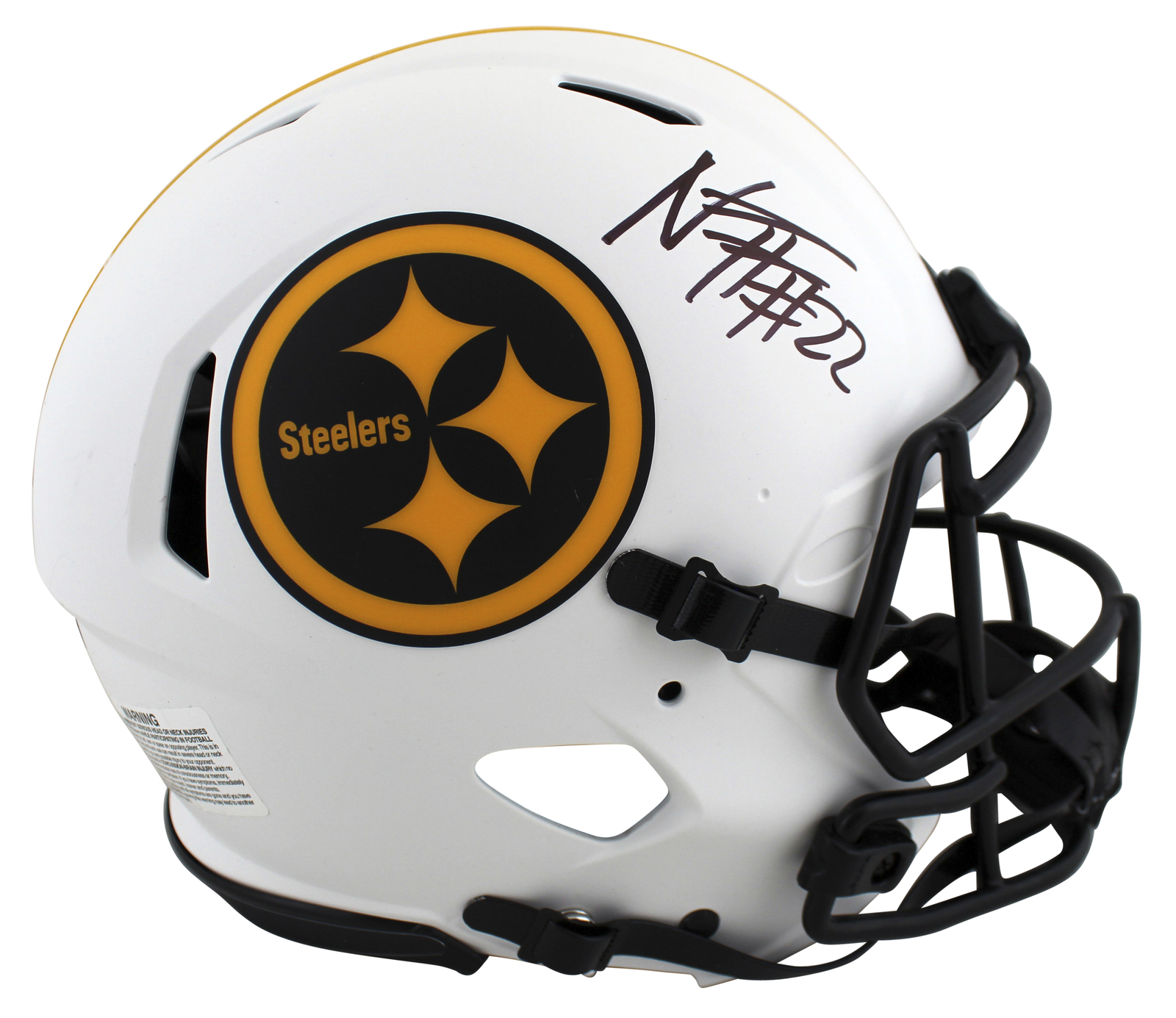 Steelers Najee Harris Signed Lunar Full Size Speed Proline Helmet Fan COA
