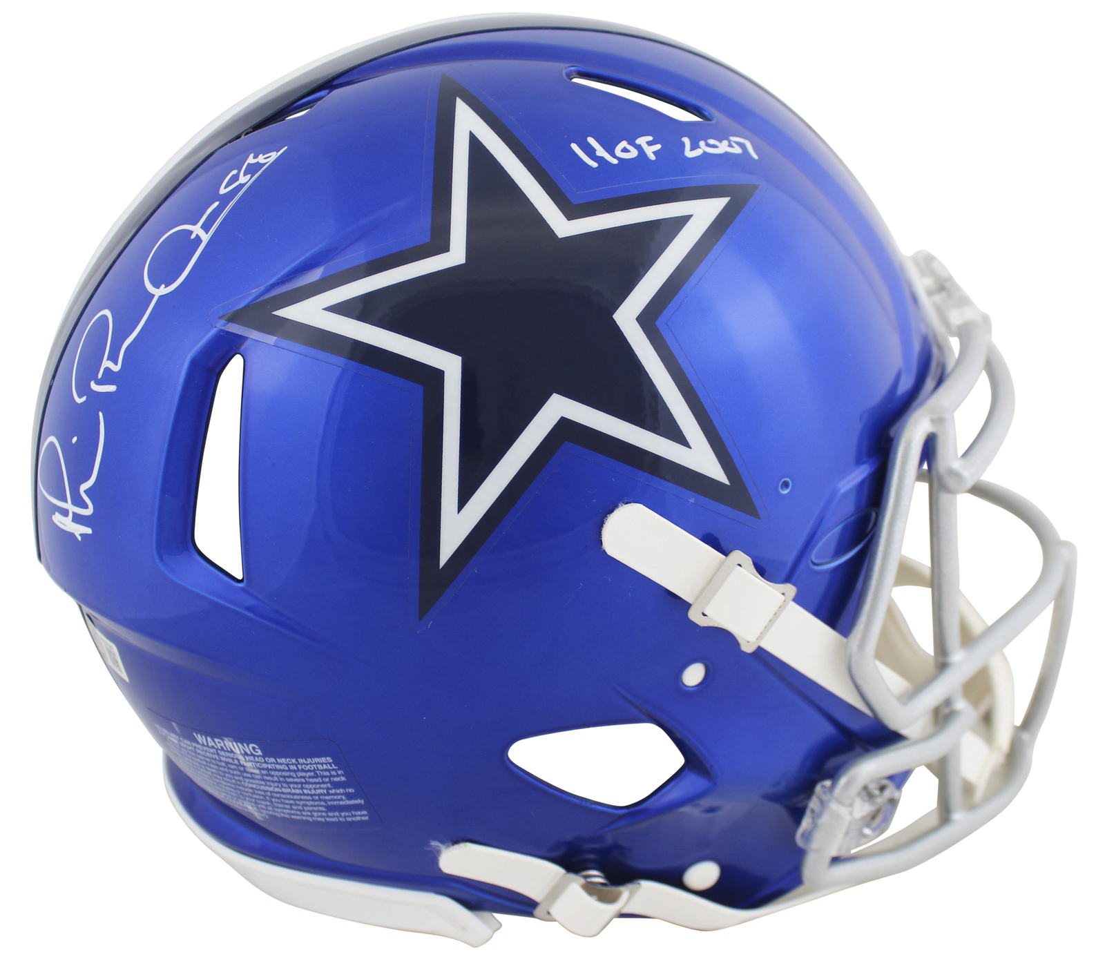 Cowboys Michael Irvin Signed Flash Full Size Speed Proline Helmet BAS Witnessed
