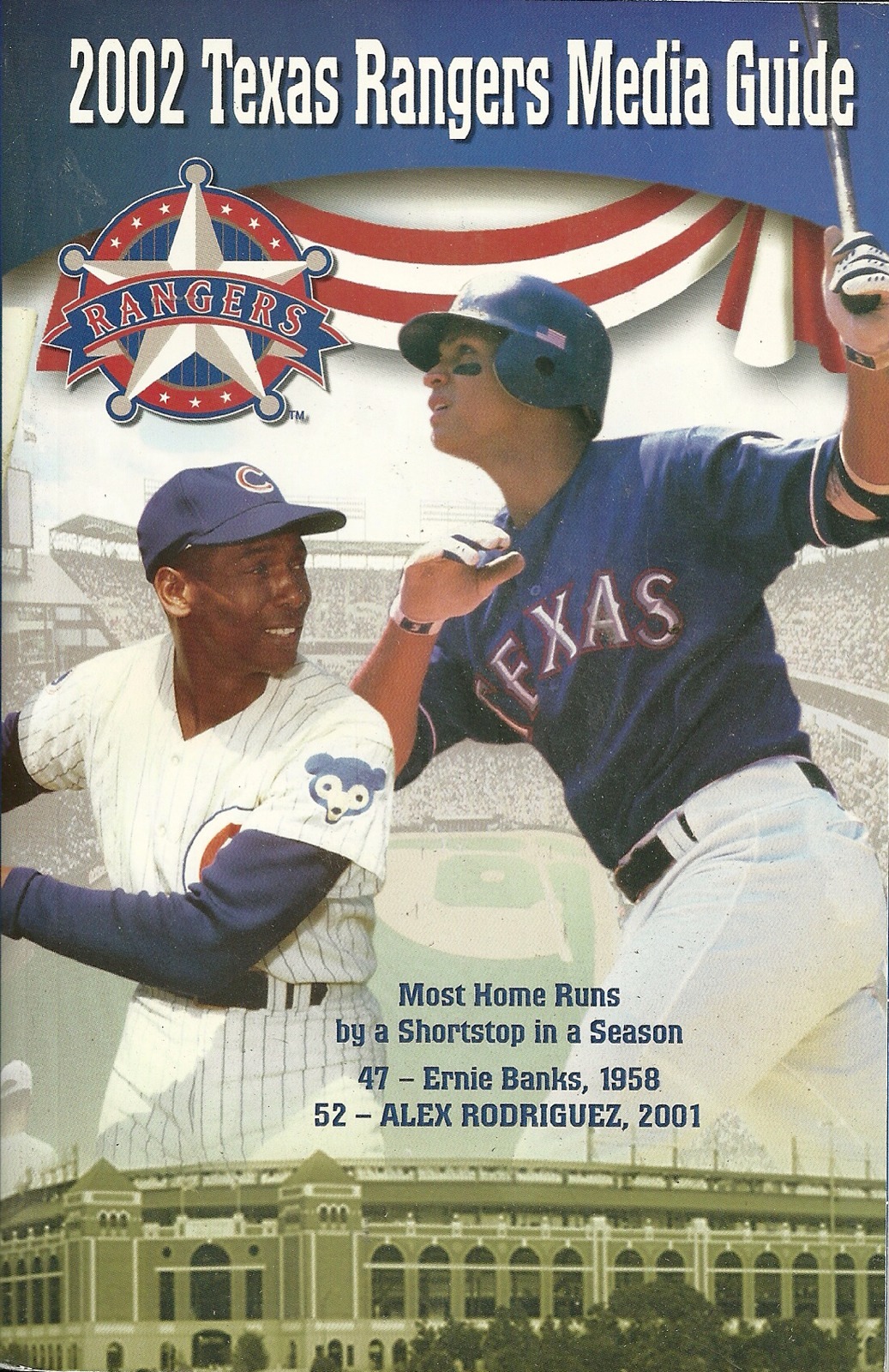 TEXAS RANGERS MLB BASEBALL 2002 MEDIA GUIDE VINTAGE GREAT COLOR AUTHENTIC COLLECTIBLE MEMORABILIA