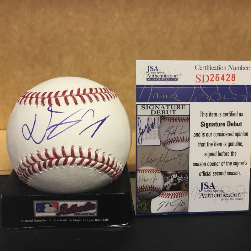 DANNY MARS BOSTON RED SOX SIGNATURE DEBUT SIGNED M.L. BASEBALL JSA SD26428
