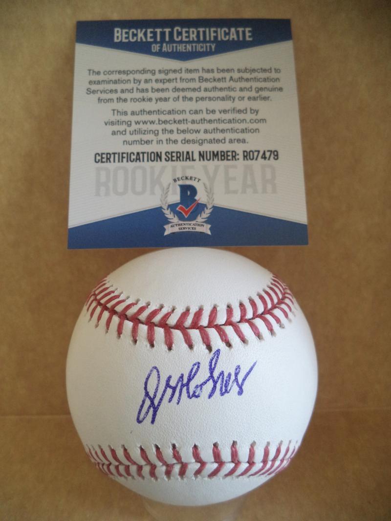 QUENTON HOLMES CLEVELAND INDIANS ROOKIE YEAR SIGNED M.L BASEBALL BECKETT R07479