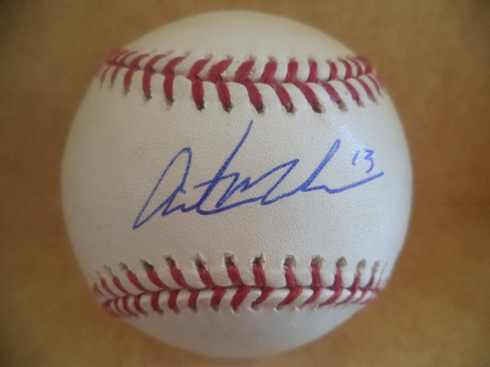 AUSTIN MEADOWS PITTSBURGH PIRATES SIGNED AUTOGRAPHED M.L. BASEBALL W/COA A COLLECTIBLE MEMORABILIA