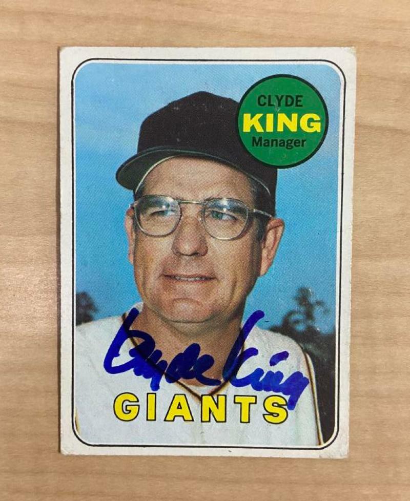 CLYDE KING SAN FRANCISCO GIANTS SIGNED AUTOGRAPHED 1969 TOPPS CARD #274 W/COA
