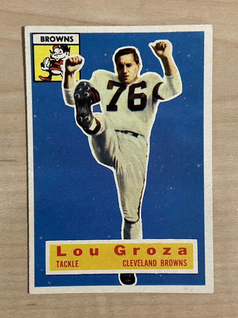 1956 TOPPS LOU GROZA CLEVELAND BROWNS #9 HOF EX-MT
